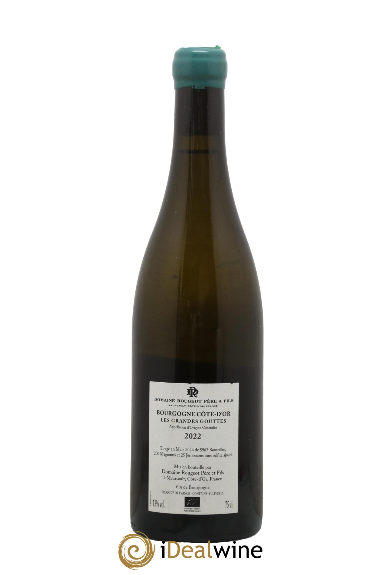 Bourgogne Les Grandes Gouttes Rougeot Père et Fils 2022 - Posten von 1 Flasche - 1