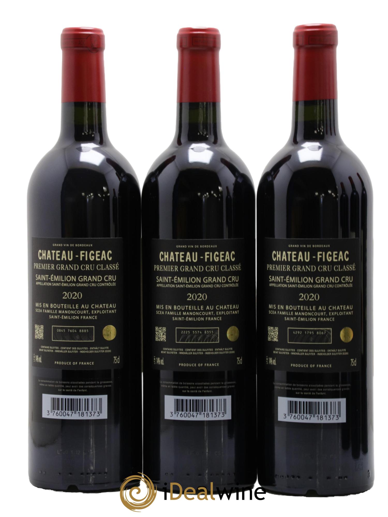 Château Figeac 1er Grand Cru Classé A 2020 - Lotto di 6 bottiglie - 2