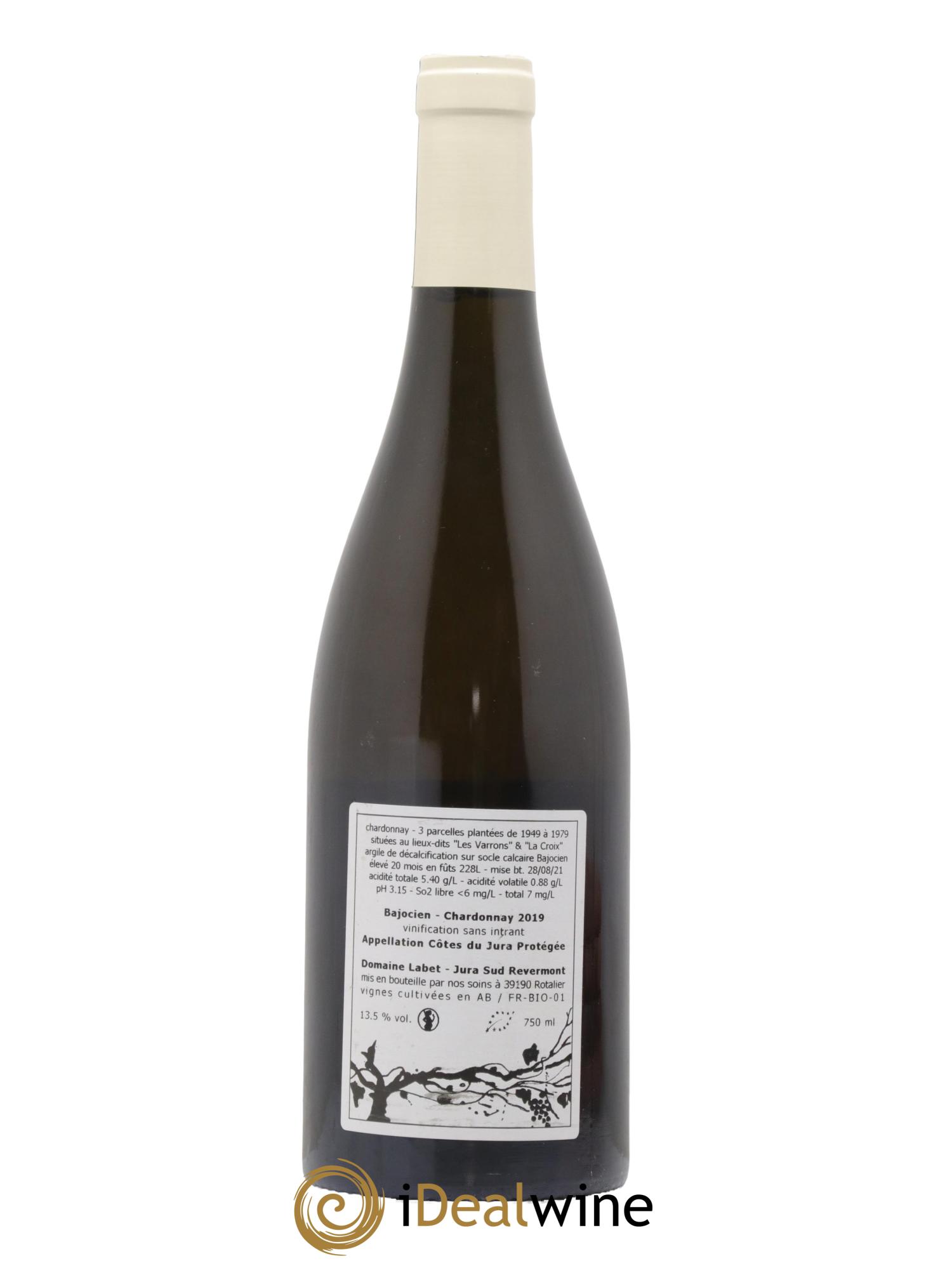 Côtes du Jura Chardonnay Bajocien Romain - Julien - Charline Labet 2019 - Lot de 1 bouteille - 1