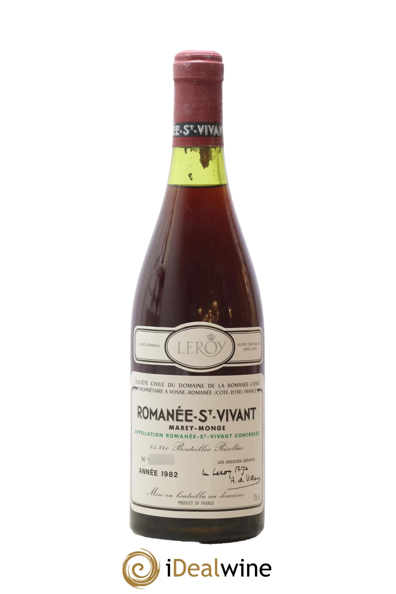 Romanée-Saint-Vivant Grand Cru Domaine de la Romanée-Conti 1982 - Lot de 1 bouteille - 0