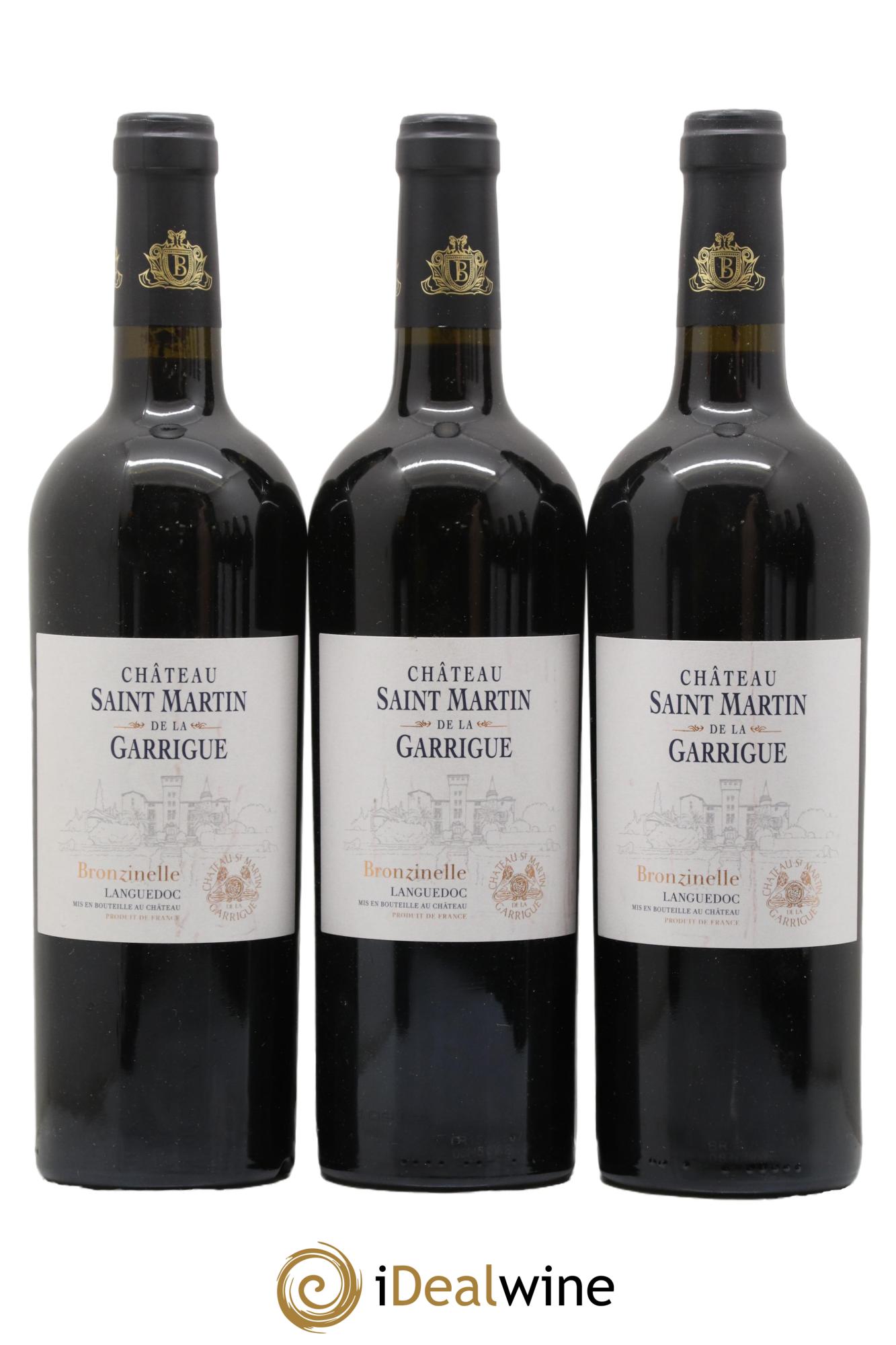 Languedoc Bronzinelle Château Saint-Martin de la Garrigue 2015 - Lotto di 3 bottiglie - 0