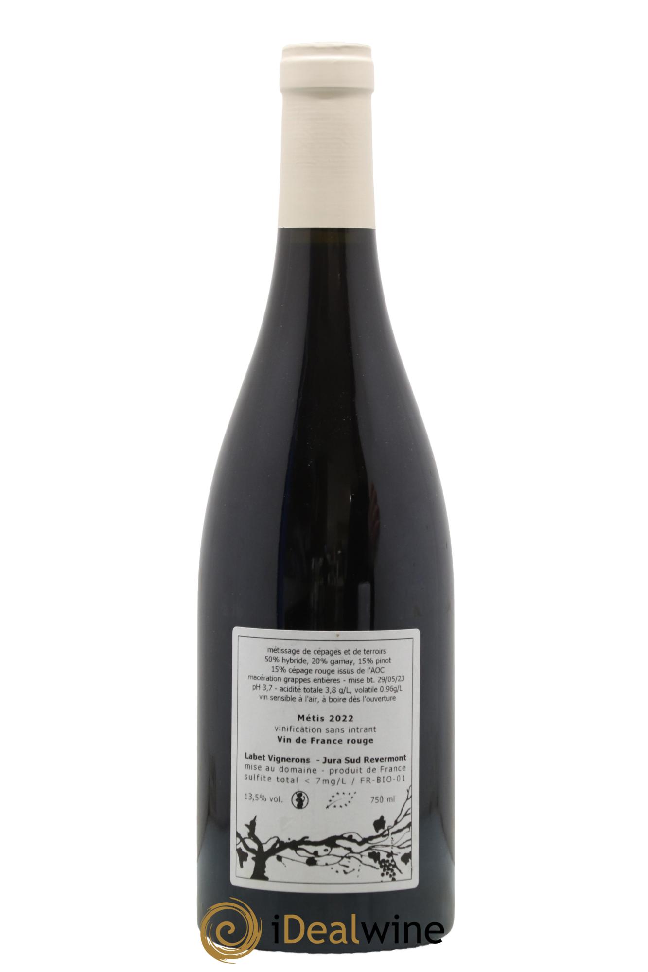 Vin de France Métis Romain - Julien  - Charline Labet 2022 - Lot de 1 bouteille - 1