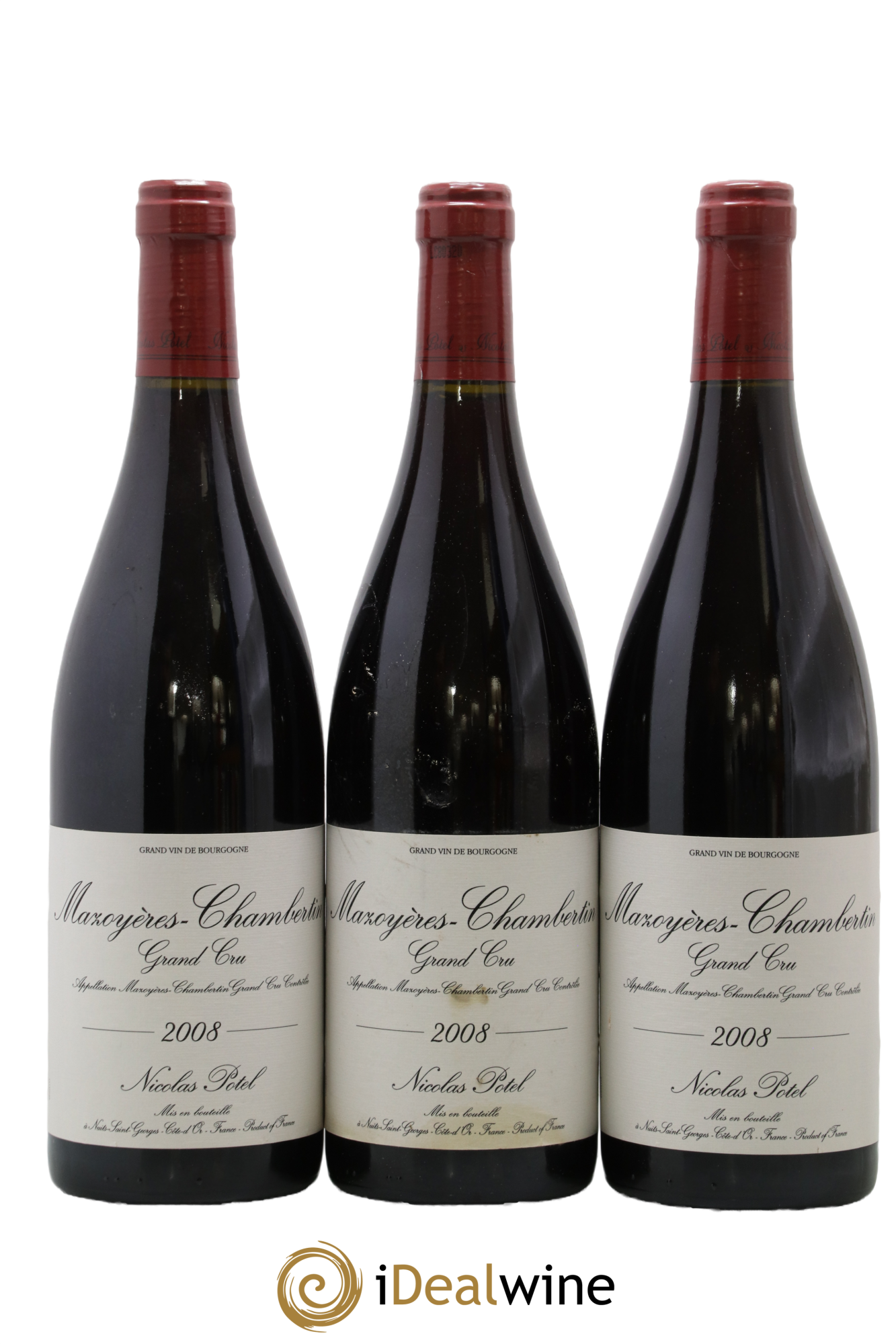 Mazoyères-Chambertin Grand Cru Grand Cru Nicolas Potel 2008 - Lot de 3 bouteilles - 0