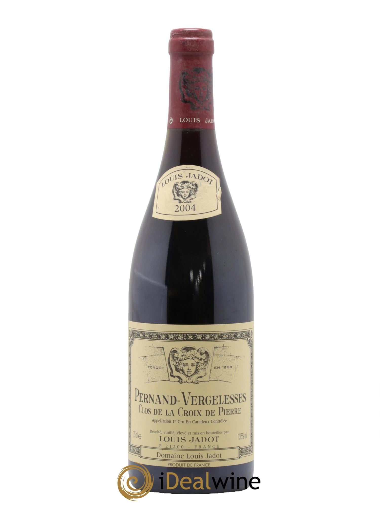 Pernand-Vergelesses 1er Cru En Caradeux Clos de la Croix de Pierre Héritiers Louis Jadot (Domaine des) - Louis Jadot 2004 - Lot de 1 bouteille - 0
