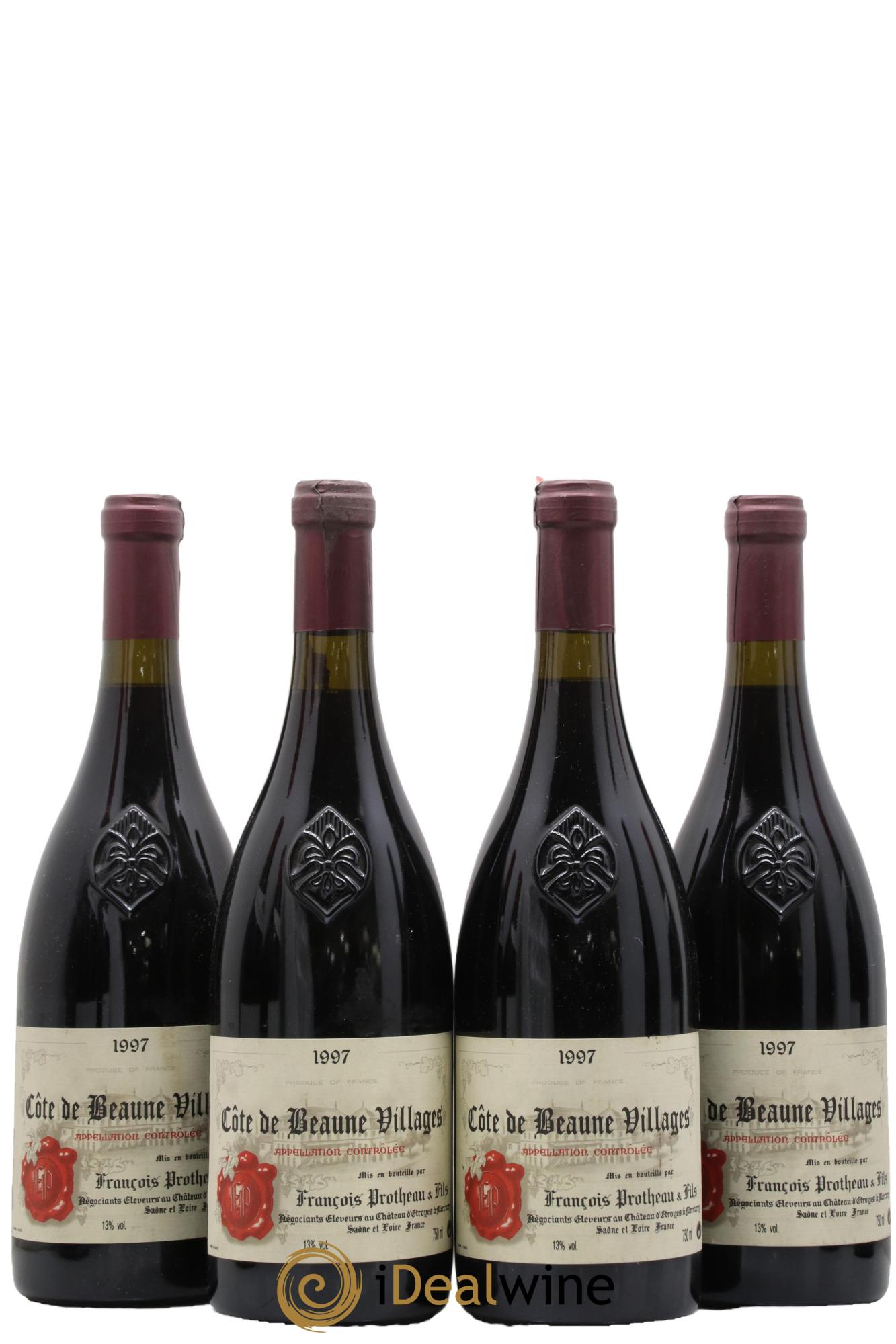 Côte de Beaune-Villages Protheau 1997 - Lot de 4 bouteilles - 0