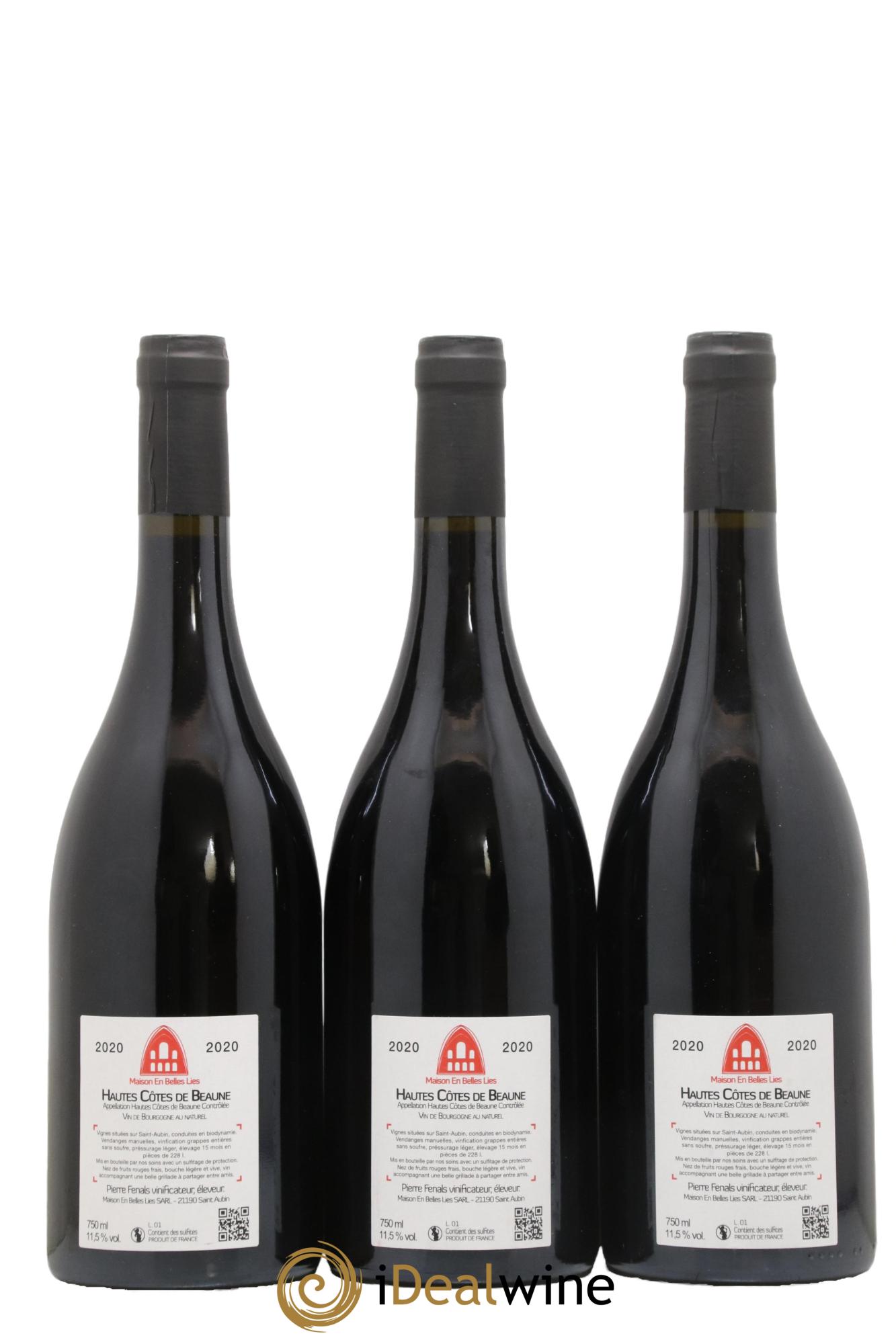 Hautes-Côtes de Beaune Maison En Belles Lies 2020 - Lot de 3 bouteilles - 1