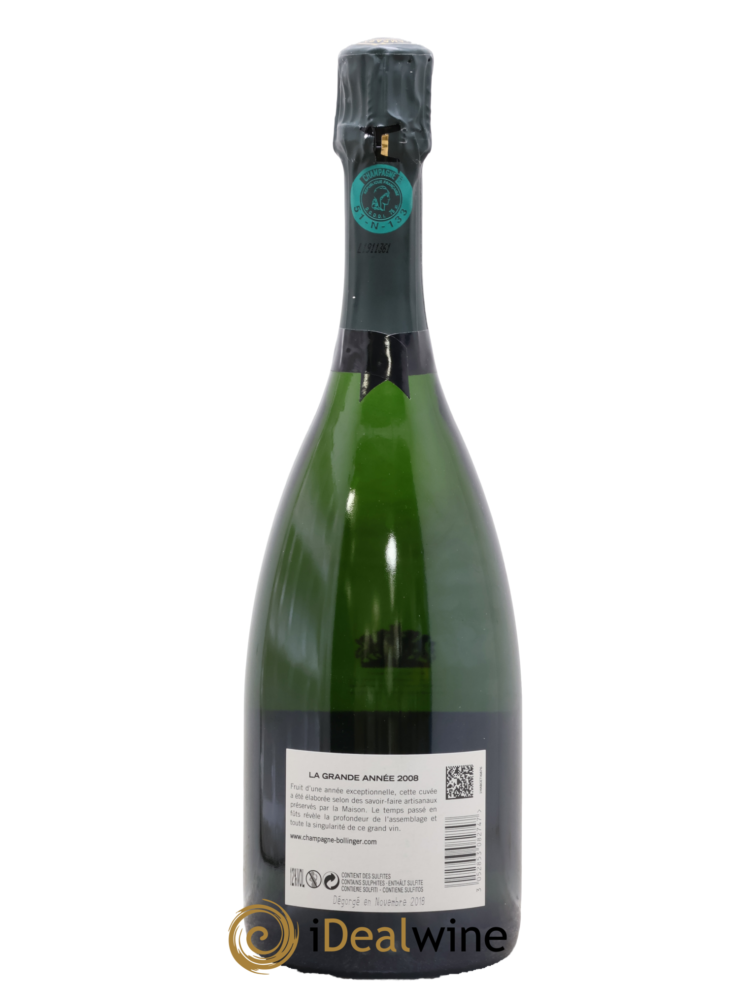 La Grande Année Brut Bollinger 2008 - Posten von 1 Flasche - 1