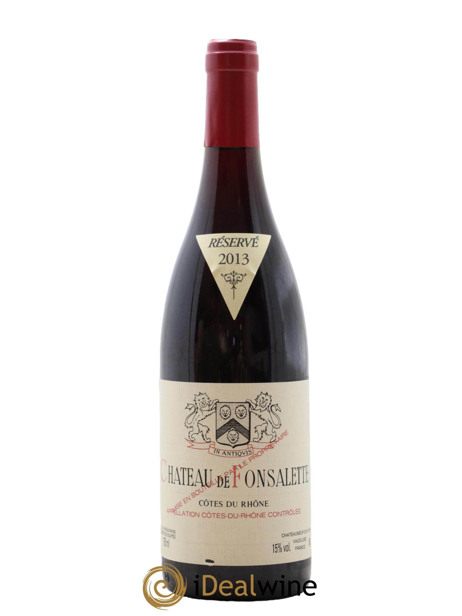 Côtes-du-Rhône Château de Fonsalette Emmanuel Reynaud 2013 - Lot de 1 bouteille - 0
