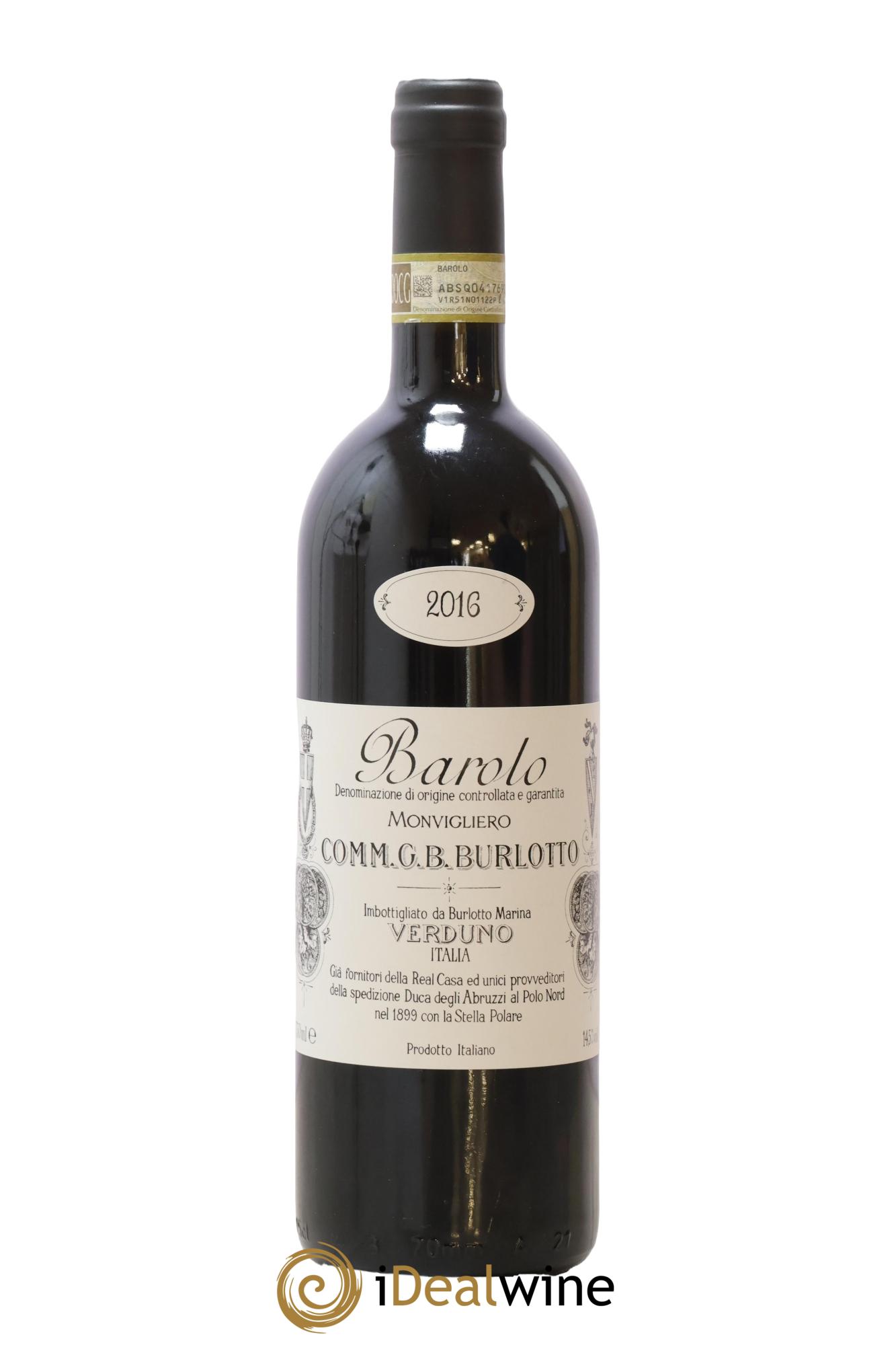 Barolo DOCG Monvigliero Comm. Giovan Battista Burlotto 2016 - Lot de 1 bouteille - 0