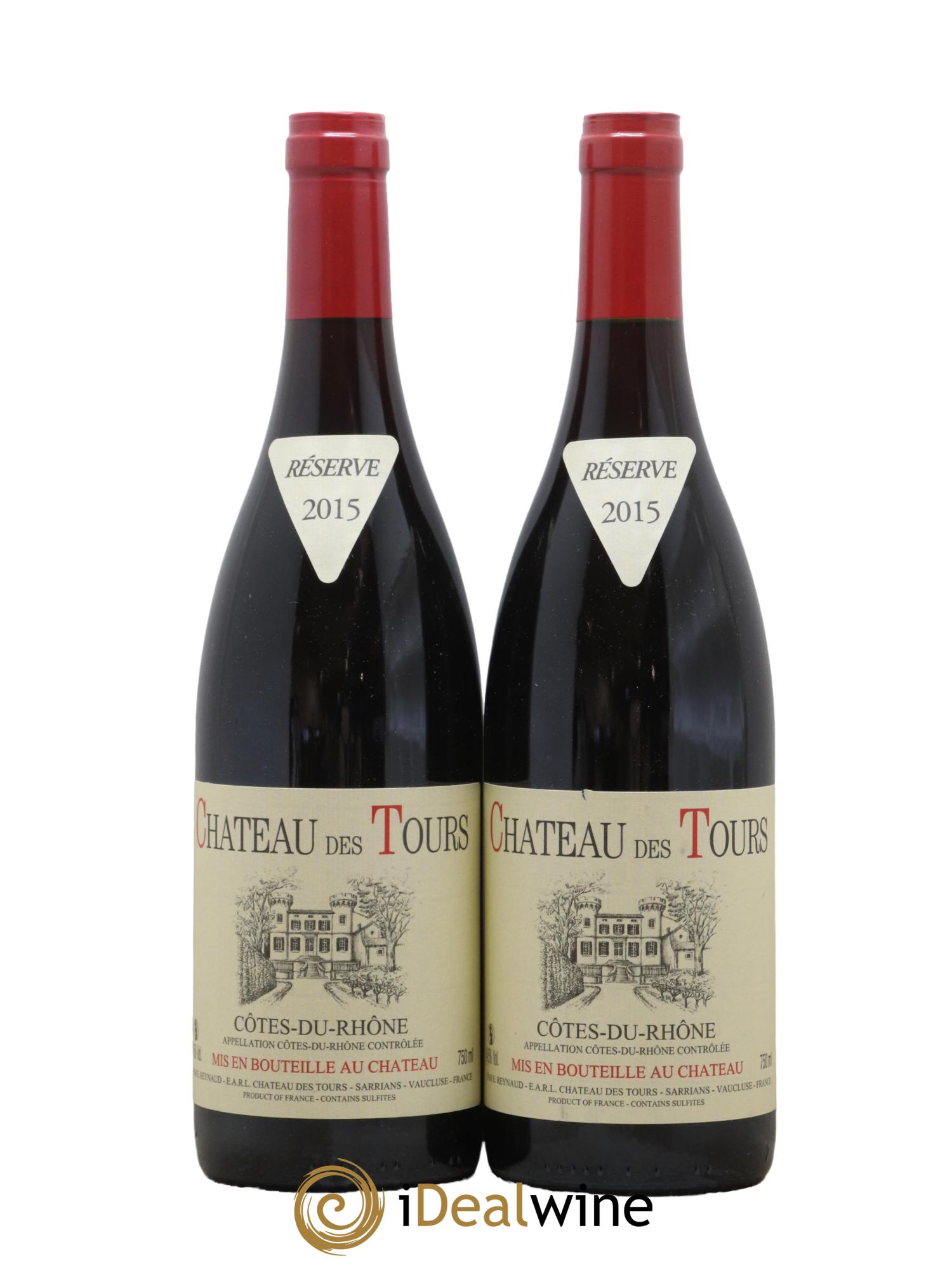 Côtes-du-Rhône Château des Tours Emmanuel Reynaud 2015 - Lot de 2 bouteilles - 0