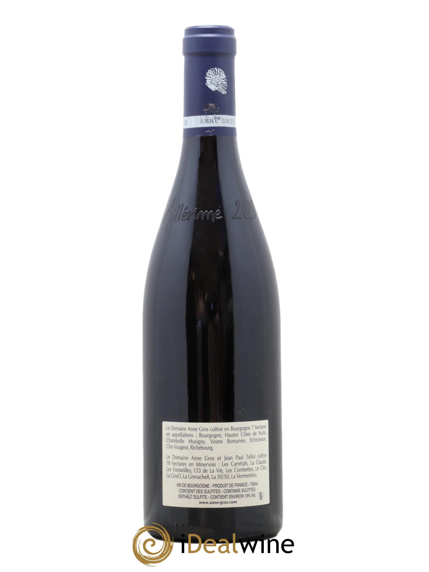 Richebourg Grand Cru Anne Gros 2020 - Lot de 1 bouteille - 1