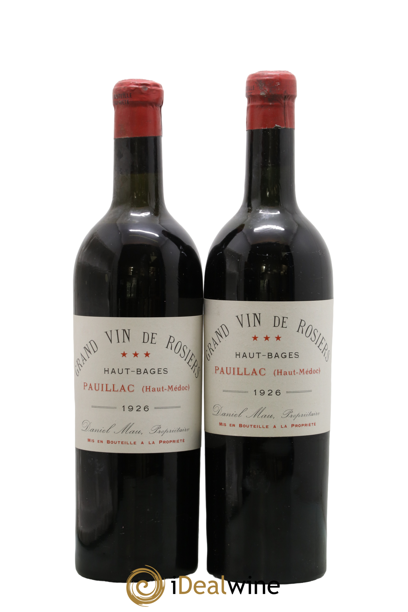 Pauillac Vieux Rosiers Château Haut Bages Liberal 1926 - Lot of 2 bottles - 0