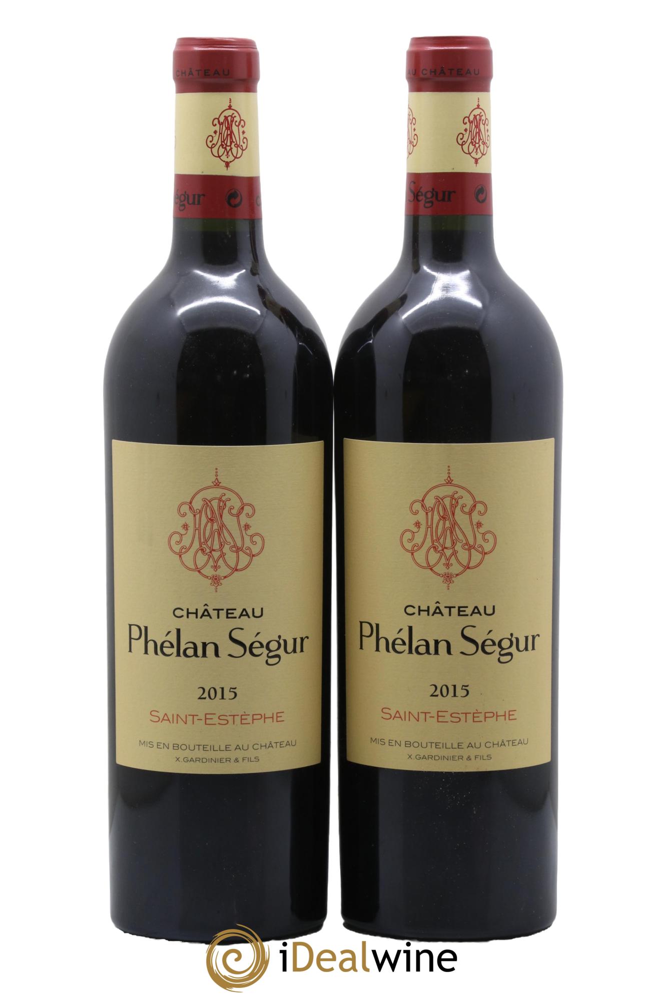 Château Phélan Ségur 2015 - Lotto di 2 bottiglie - 0