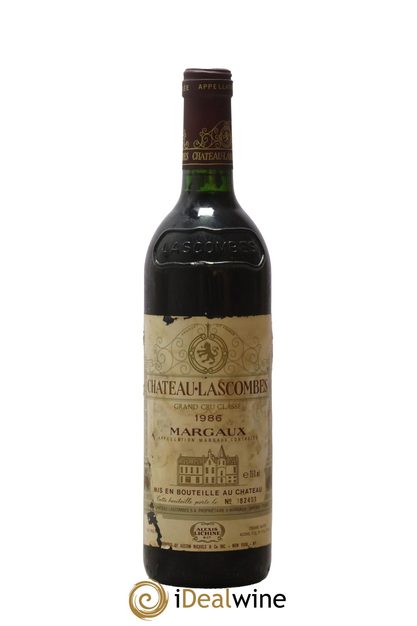 Château Lascombes 2ème Grand Cru Classé 1986 - Lot de 1 bouteille - 0