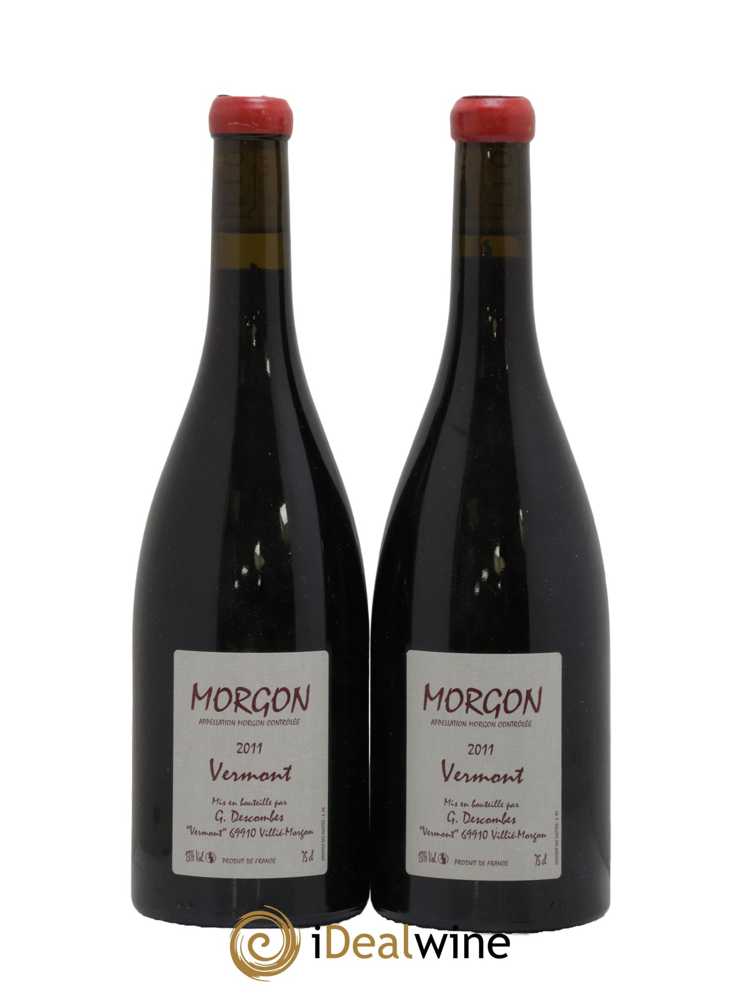 Morgon Cuvée Vermont Georges Descombes (Domaine) 2011 - Lot de 2 bouteilles - 0