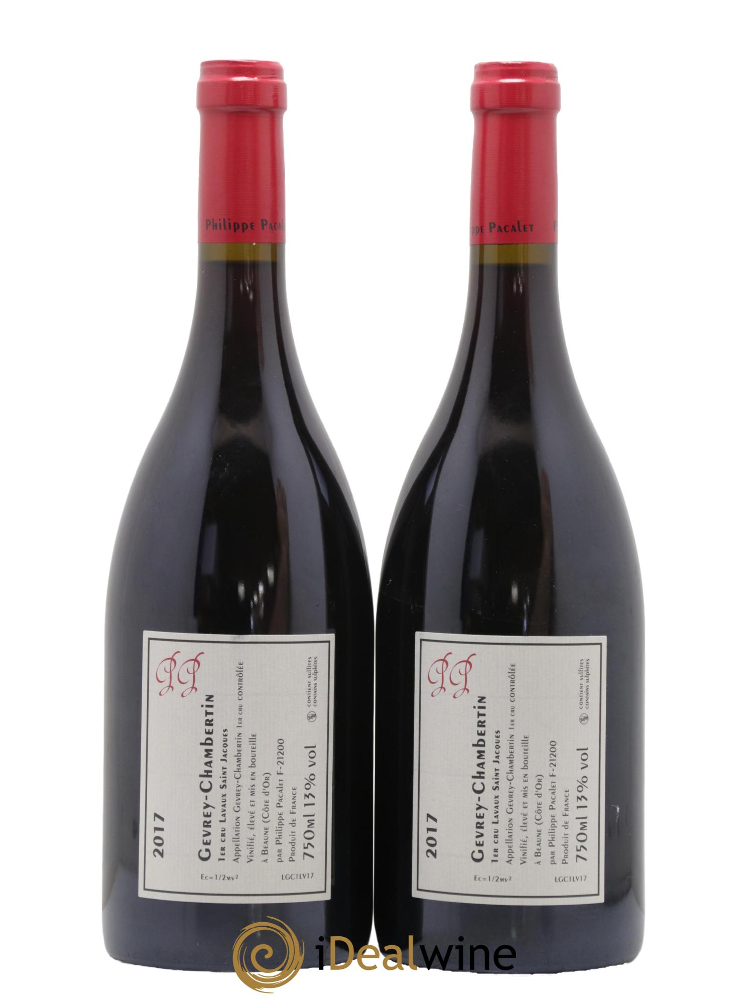 Gevrey-Chambertin 1er Cru Lavaux Saint-Jacques Philippe Pacalet 2017 - Lot of 2 bottles - 1