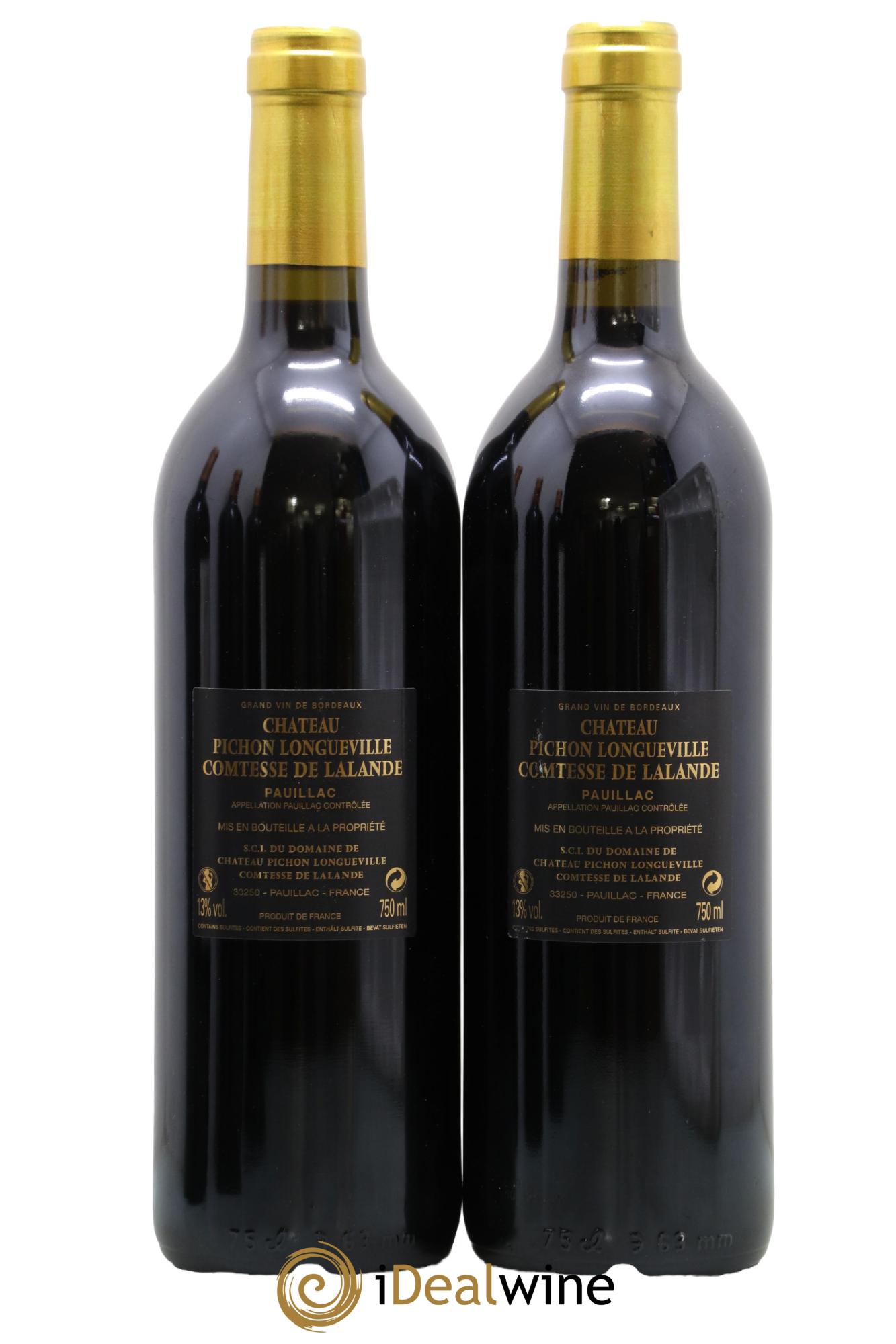 Château Pichon Longueville Comtesse de Lalande 2ème Grand Cru Classé 2009 - Lot de 2 bouteilles - 1
