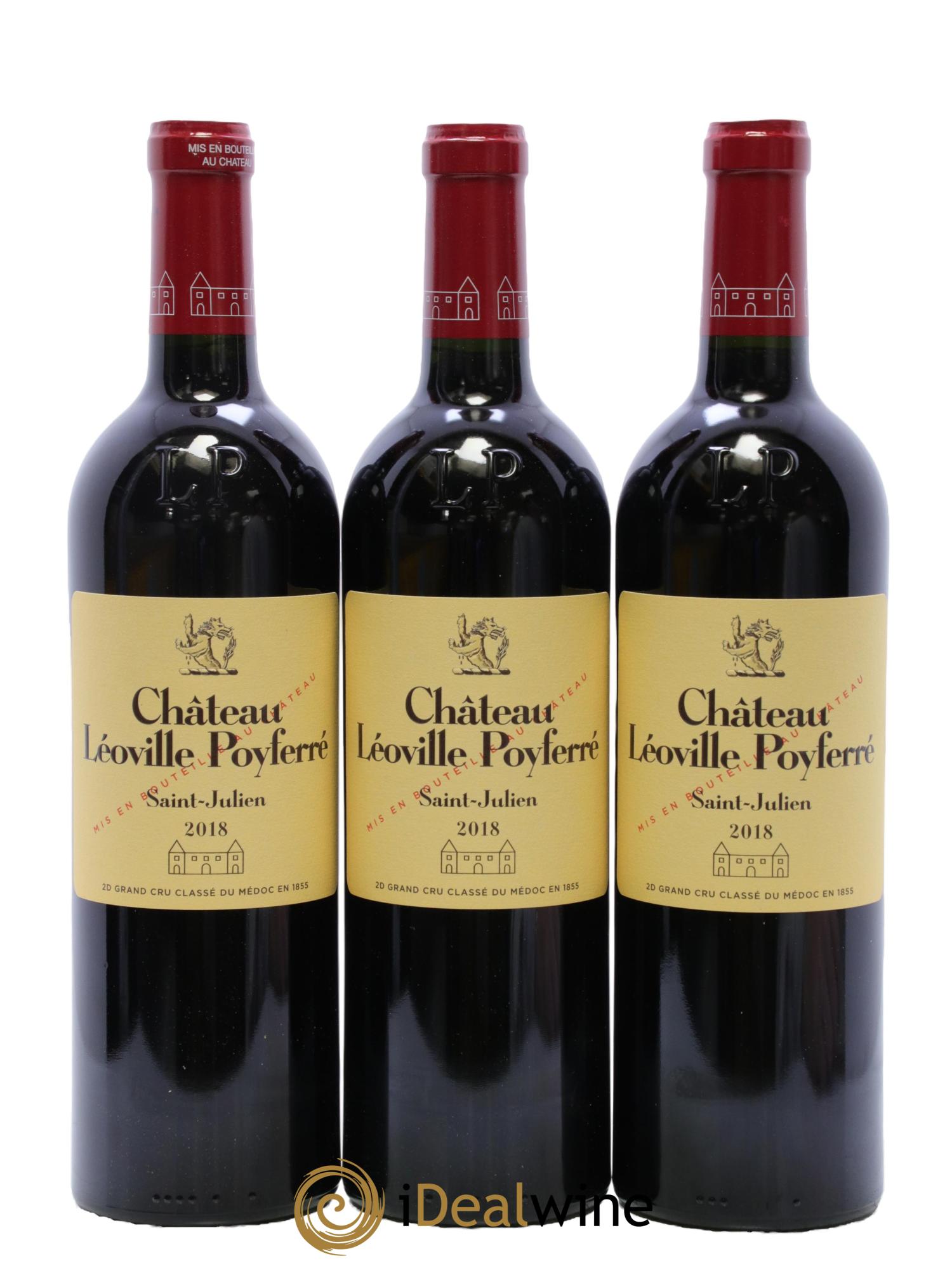 Château Léoville Poyferré 2ème Grand Cru Classé 2018 - Posten von 3 Flaschen - 0