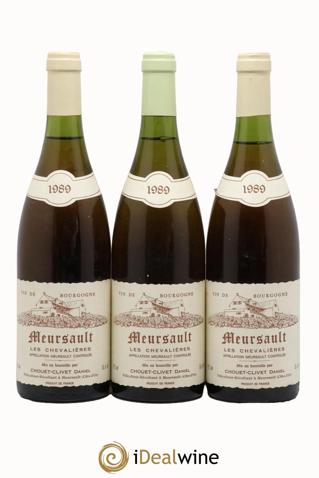 Meursault Les Chevalières Chouet-Clivet 1989 - Posten von 3 Flaschen - 0