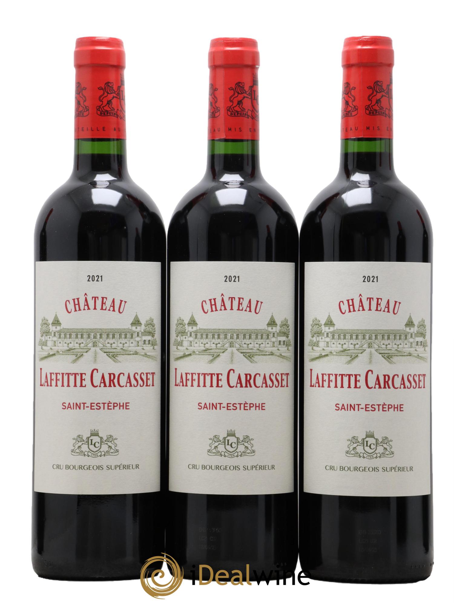 Château Laffitte Carcasset  Cru Bourgeois 2021 - Lot of 12 bottles - 3