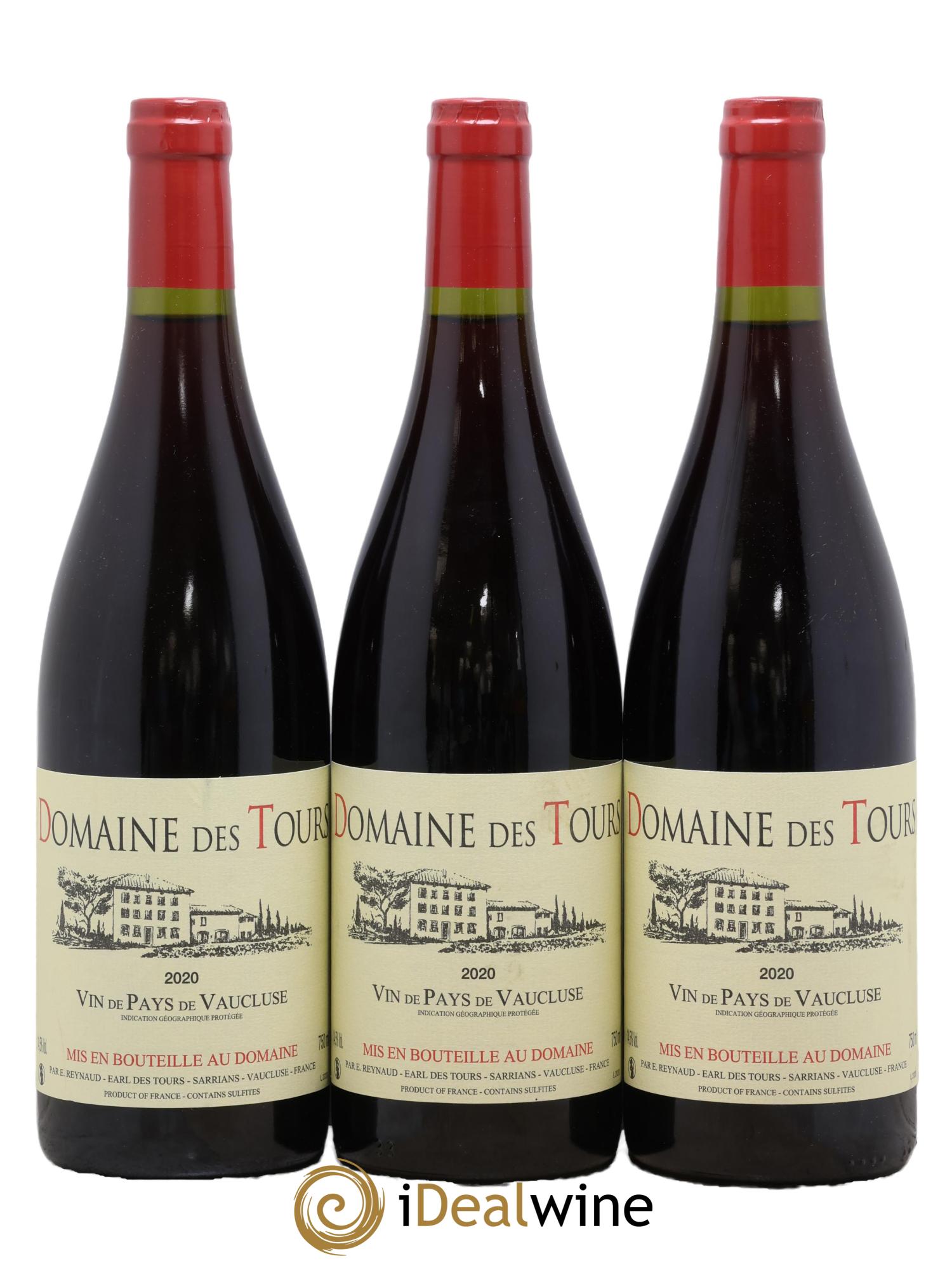 IGP Vaucluse (Vin de Pays de Vaucluse) Domaine des Tours Emmanuel Reynaud 2020 - Posten von 3 Flaschen - 0
