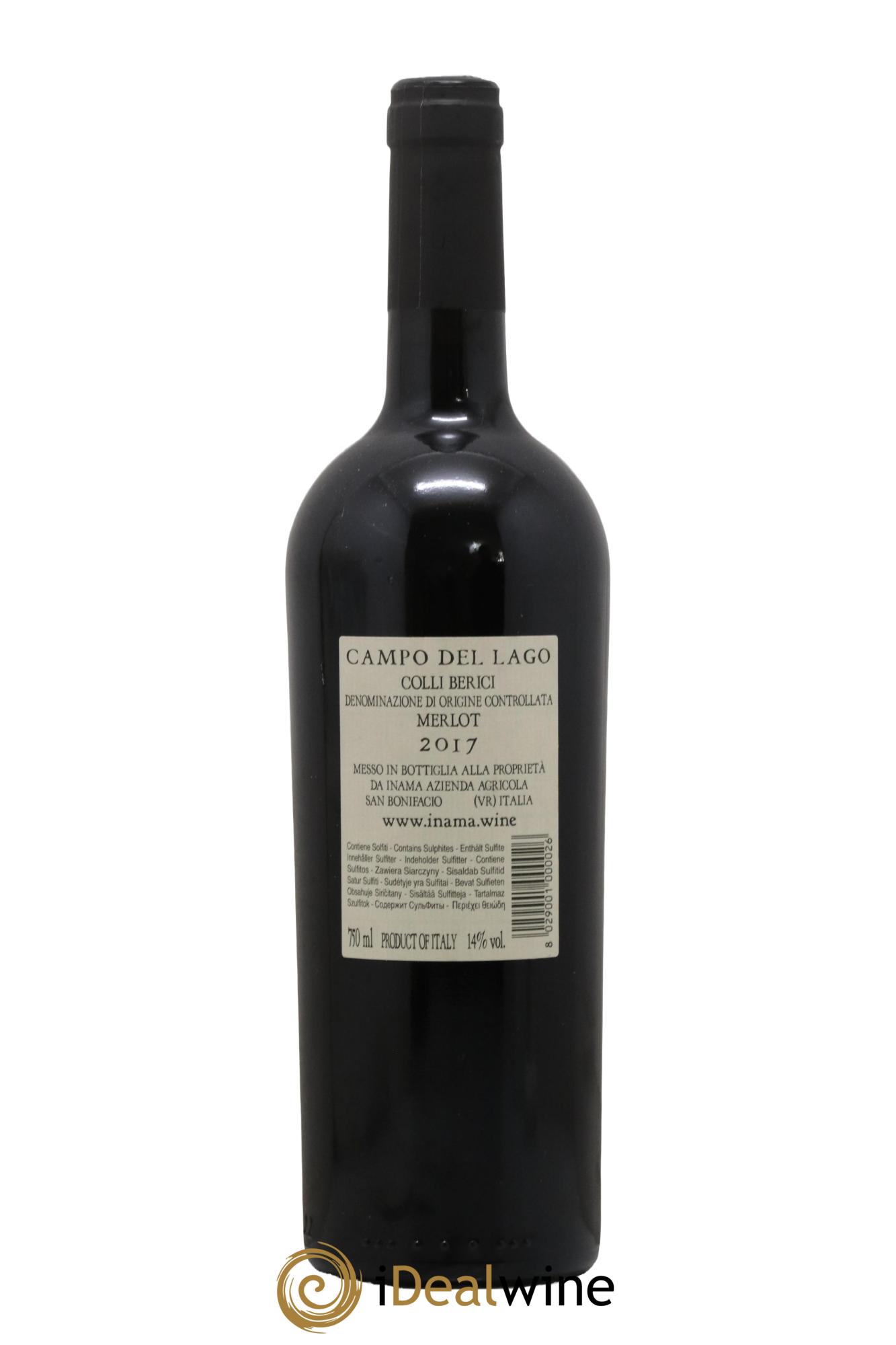 Italie Inama Campo Del Lago Colli Ber Ici Doc Merlot 2017 - Lot de 1 bouteille - 1