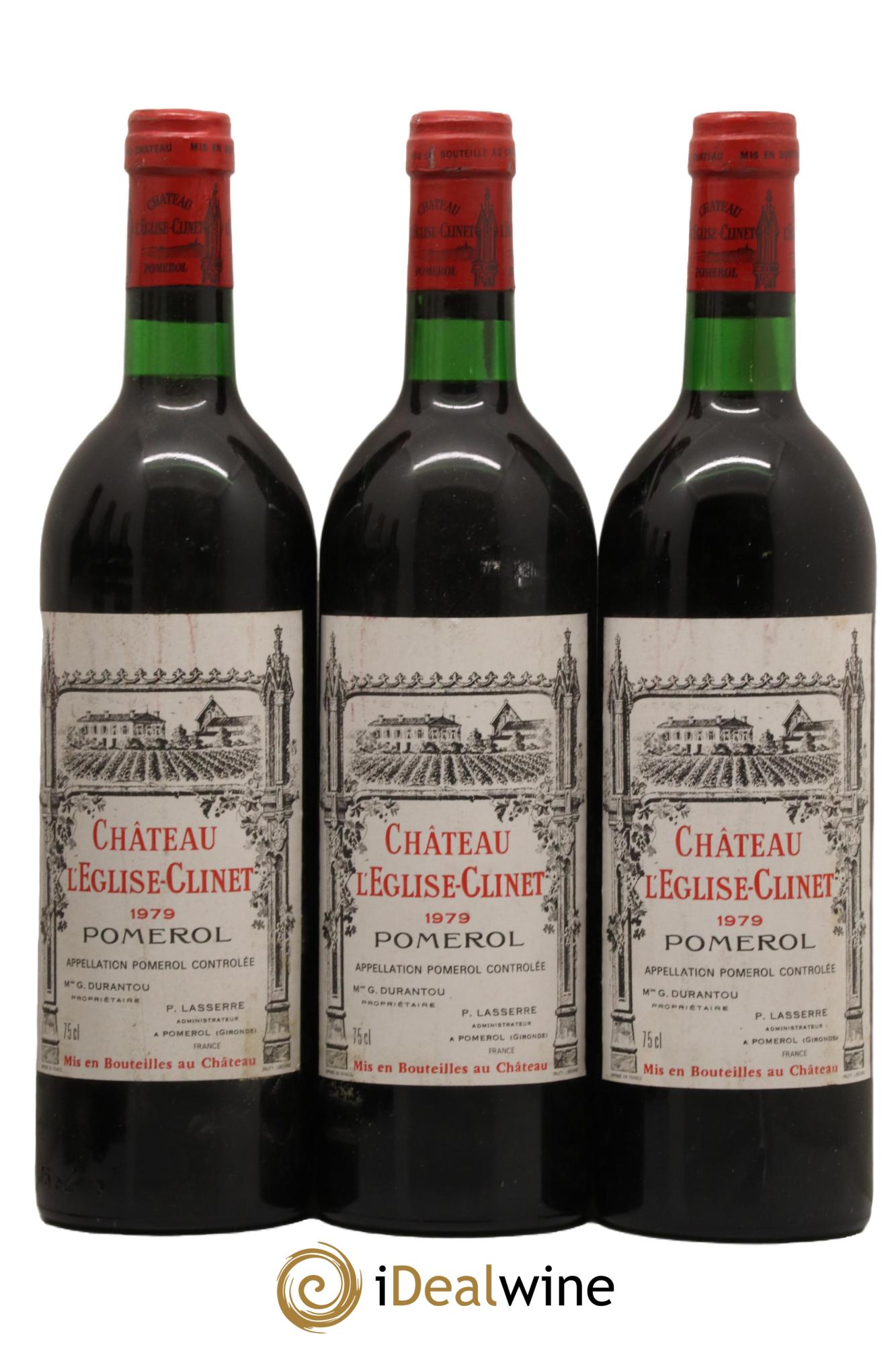 Château l' Église Clinet 1979 - Lot de 3 bouteilles - 0