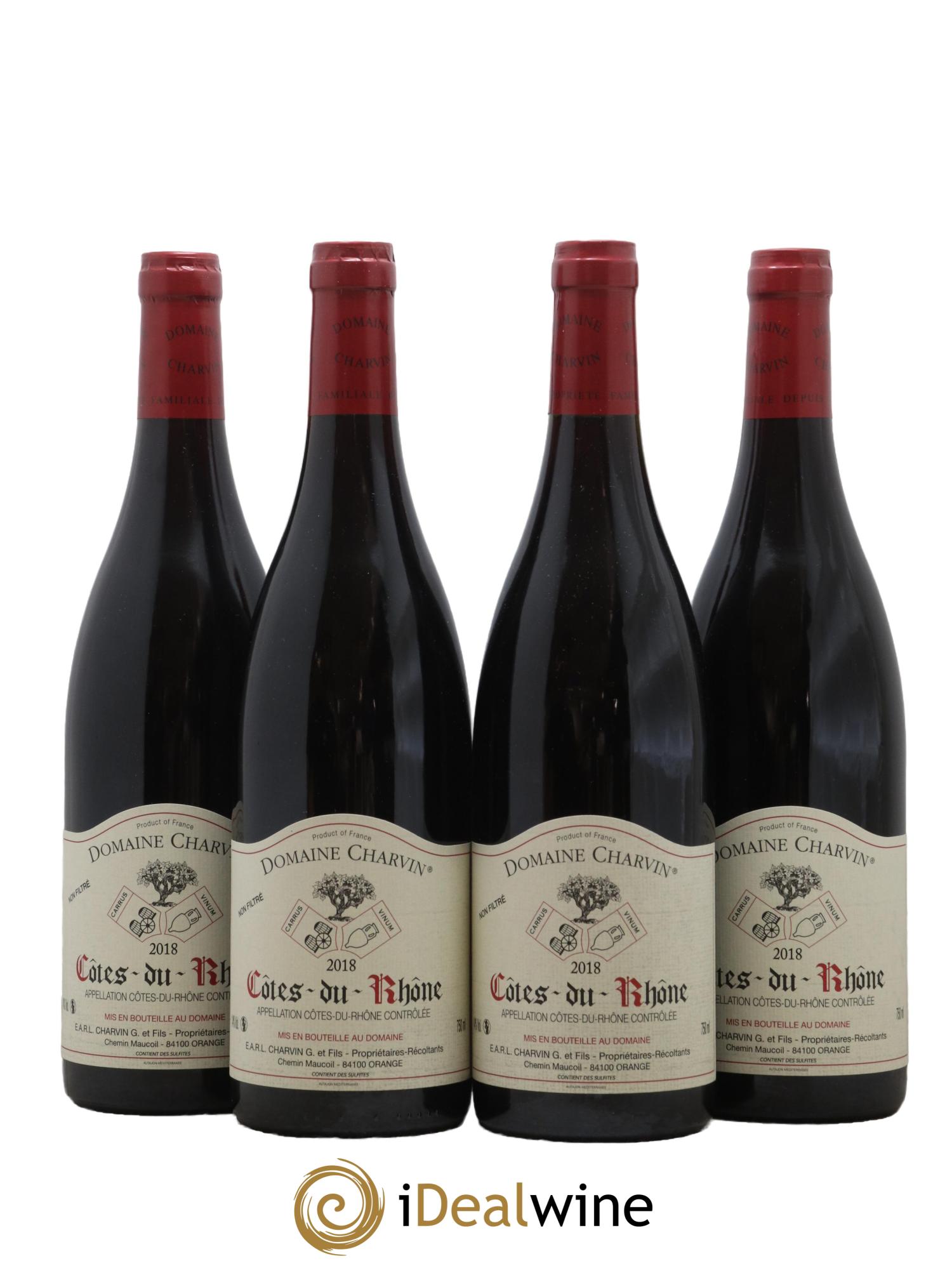 Côtes-du-Rhône Charvin (Domaine) 2018 - Lot de 4 bouteilles - 0