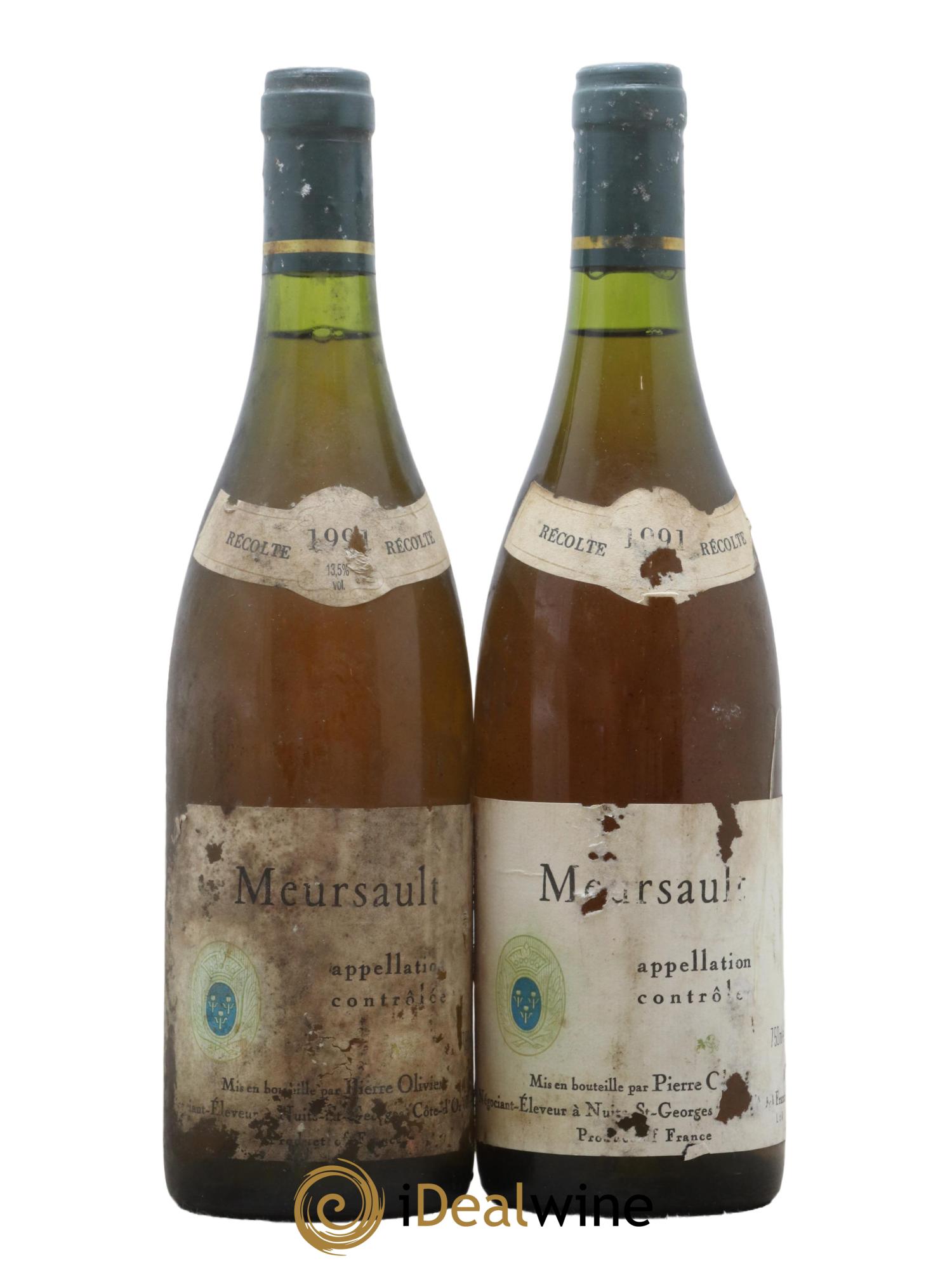 Meursault Domaine Pierre Olivier 1991 - Lot de 2 bouteilles - 0