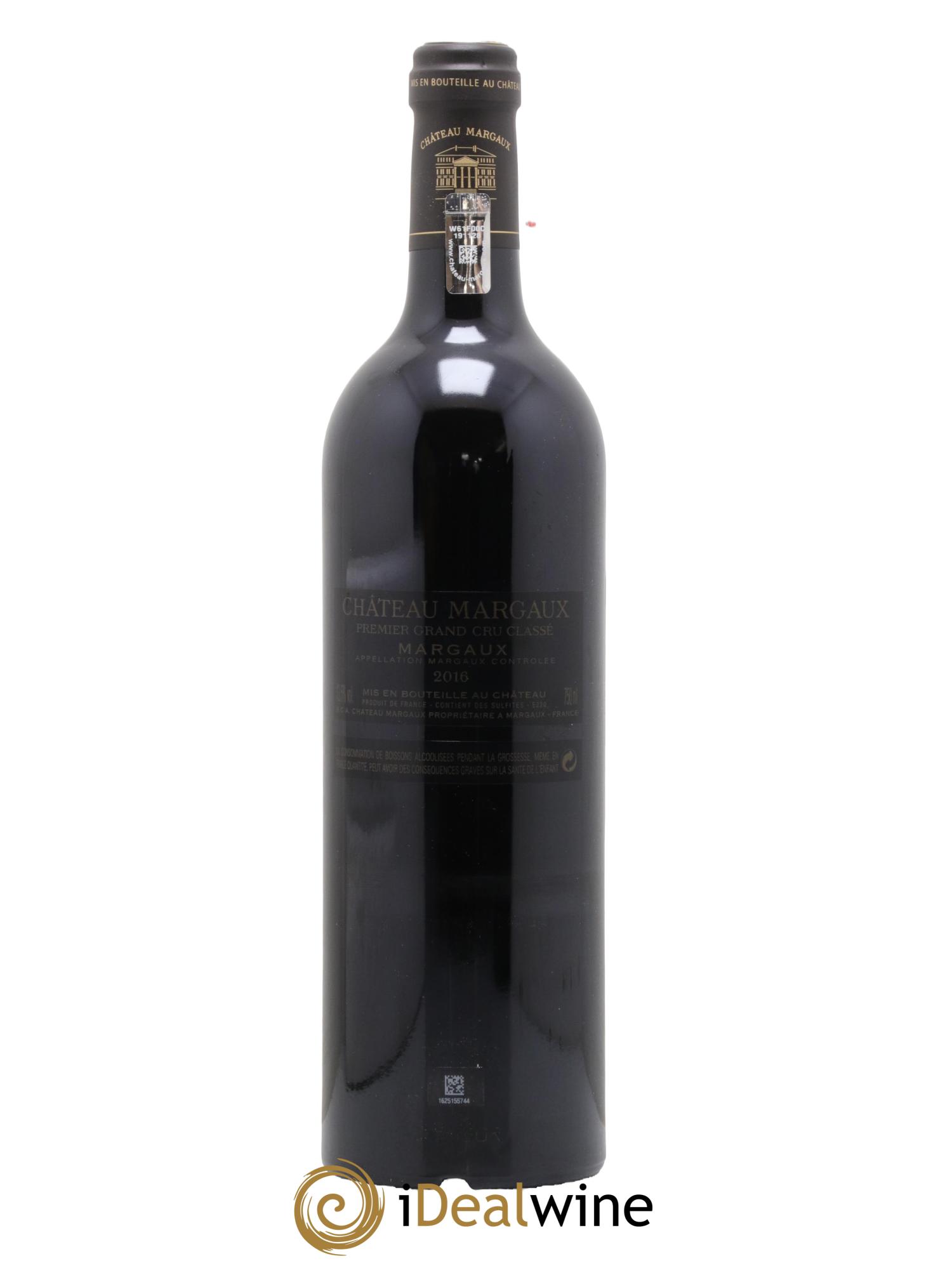 Château Margaux 1er Grand Cru Classé 2016 - Lot de 1 bouteille - 1