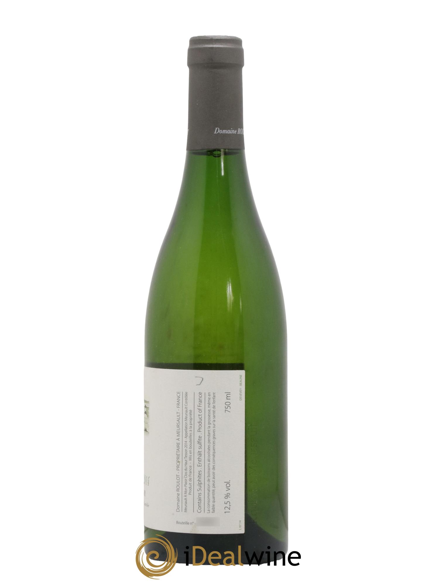 Meursault A mon plaisir Clos du Haut Tesson Roulot (Domaine) 2014 - Lot de 1 bouteille - 1