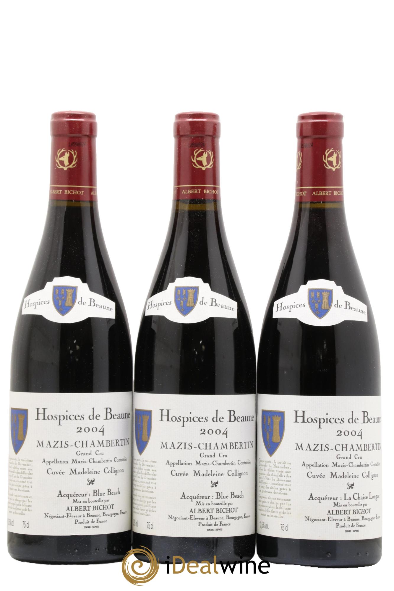 Mazis-Chambertin Grand Cru Hospices De Beaune Cuvée Madeleine Collignon Bichot 2004 - Lot de 6 bouteilles - 2