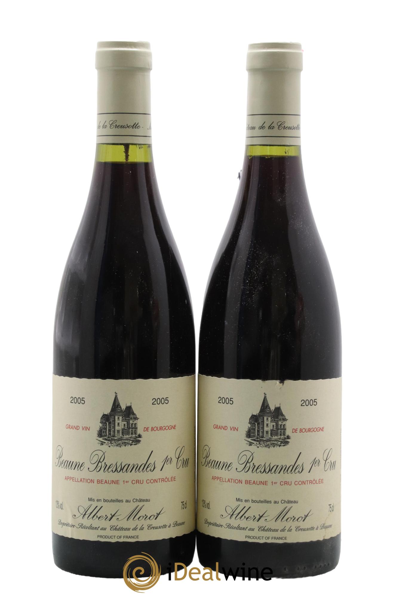 Beaune 1er Cru Bressandes Albert Morot 2005 - Lot de 2 bouteilles - 0