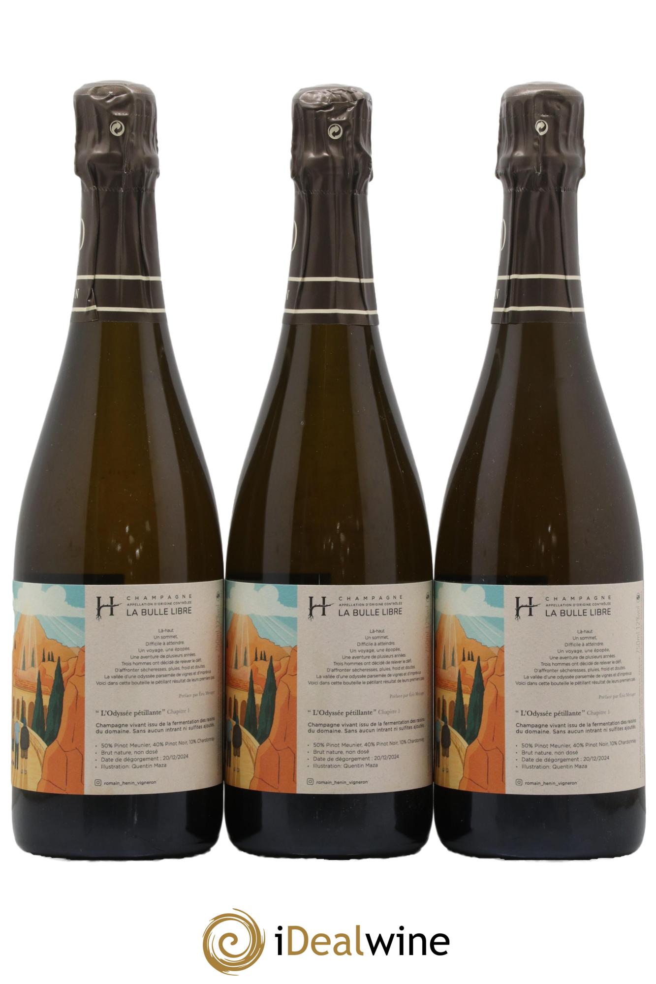 L'Odyssée Pétillante Chapitre 1 (Pascal Henin) Romain Henin - Lot de 3 bouteilles - 0