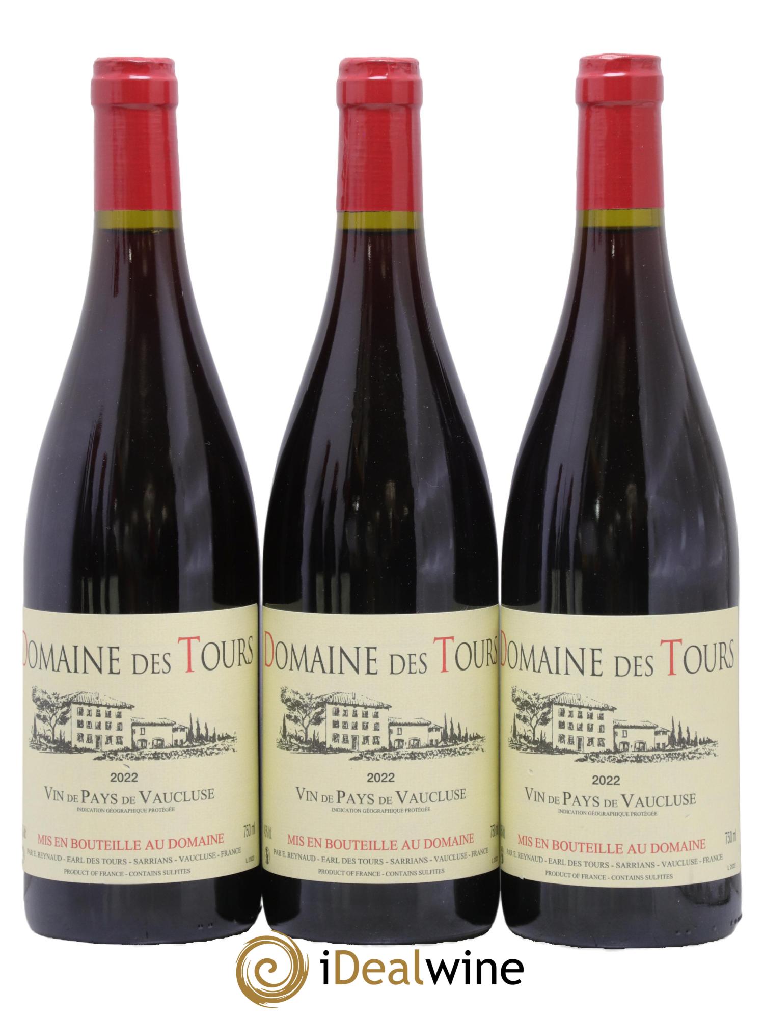 Vaucluse (Vin de Pays de Vaucluse) Domaine des Tours Emmanuel Reynaud 2022 - Posten von 3 Flaschen - 0