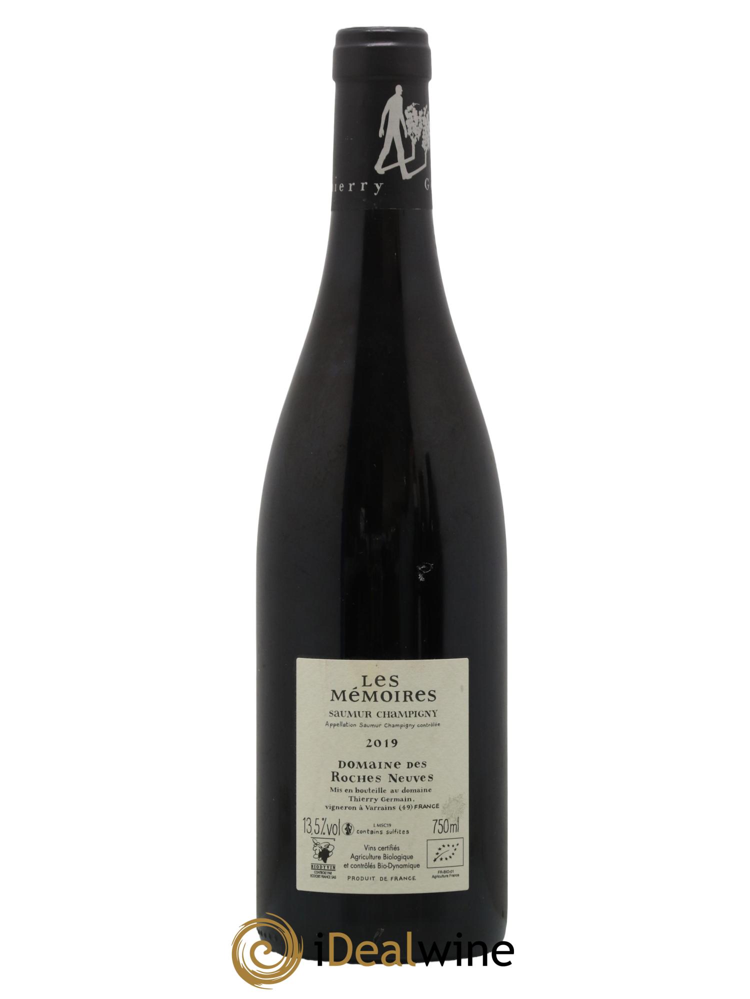 Saumur-Champigny Les Mémoires Domaine des Roches Neuves - Thierry Germain 2019 - Lot de 1 bouteille - 1