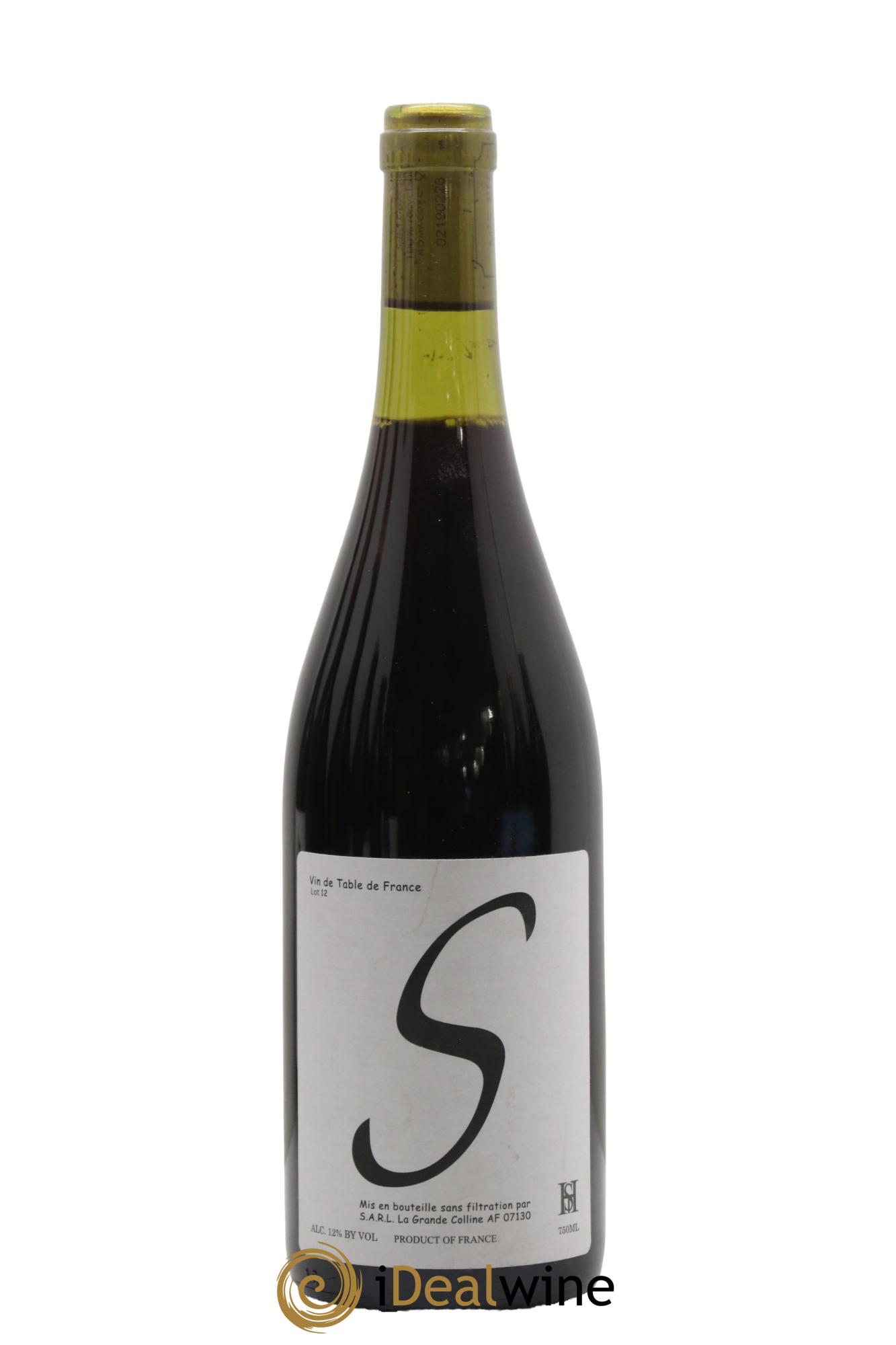 Vin de France Cuvée S Hirotake Ooka - Domaine La Grande Colline 2012 - Lot de 1 bouteille - 0