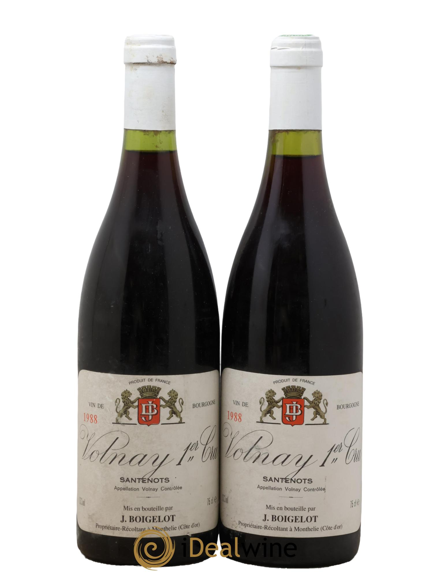 Volnay 1er Cru Santenots J. Boigelot 1988 - Lot of 2 bottles - 0