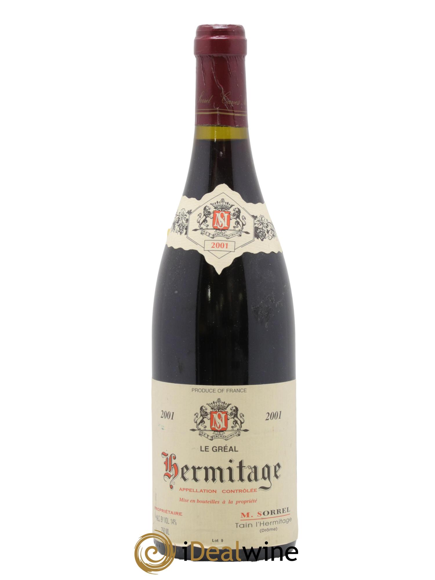 Hermitage Le Gréal Marc Sorrel 2001 - Lot de 1 bouteille - 0