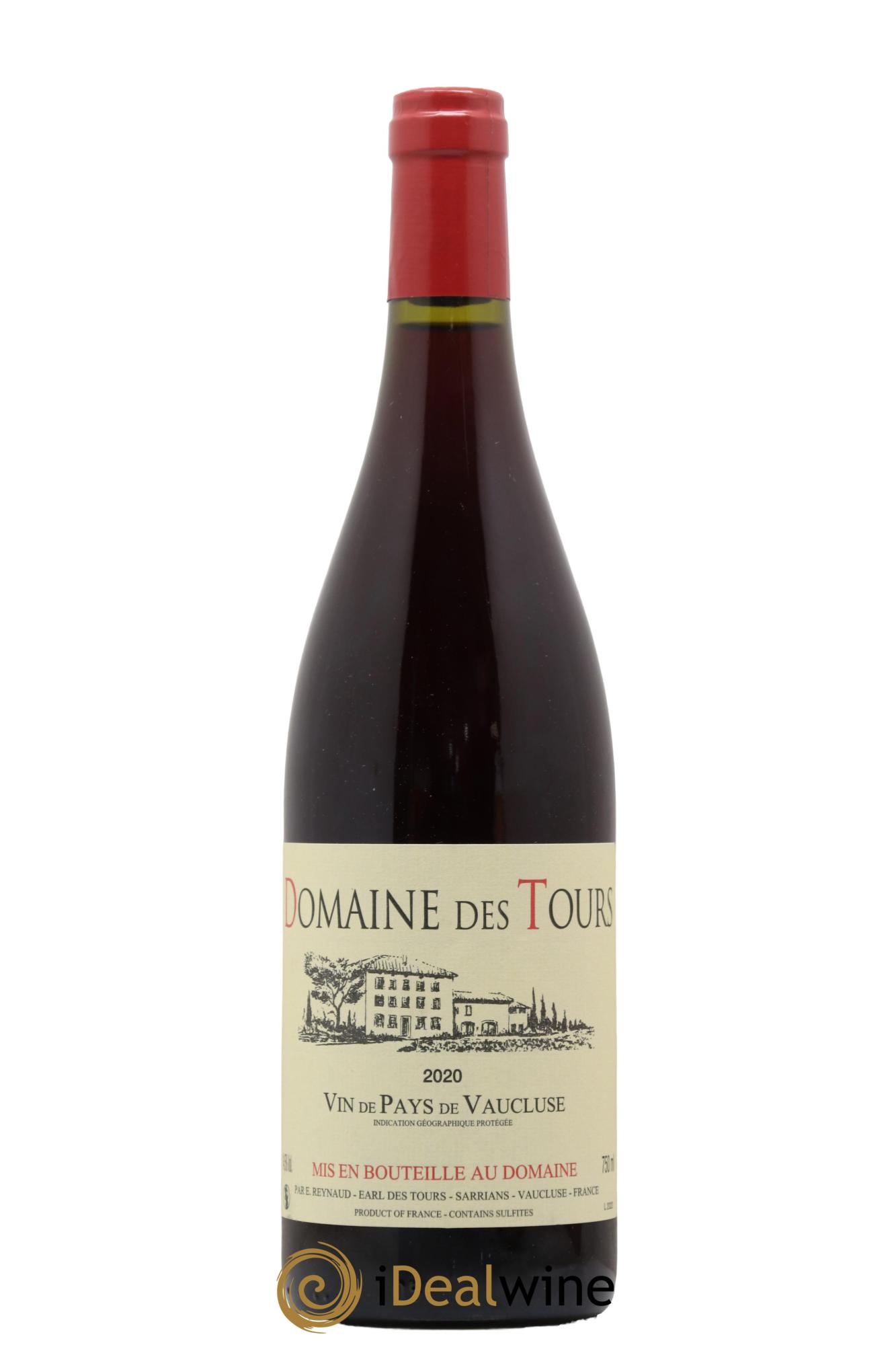 Vaucluse (Vin de Pays de Vaucluse) Domaine des Tours Emmanuel Reynaud 2020 - Lot de 1 bouteille - 0