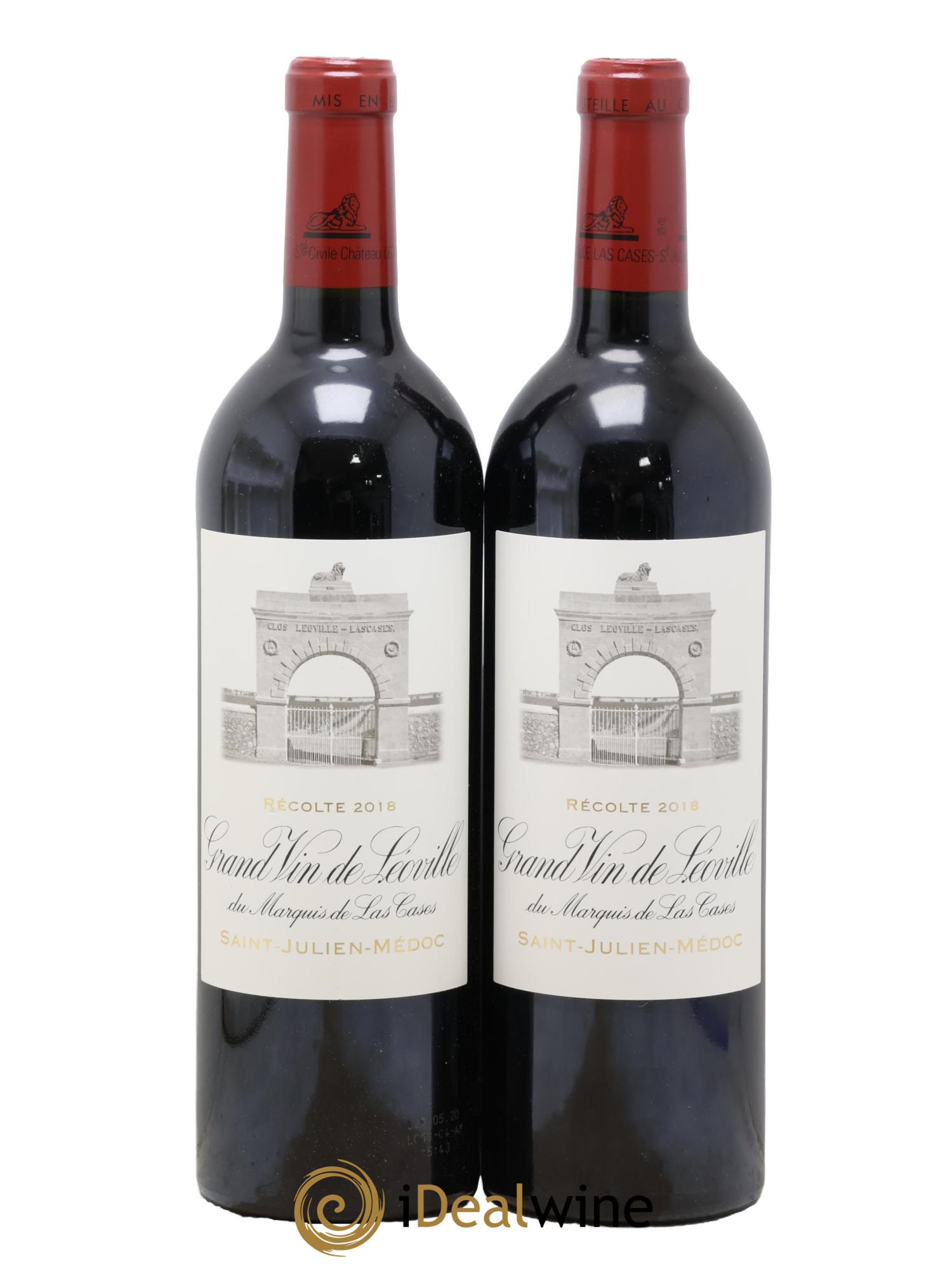Château Léoville Las Cases 2ème Grand Cru Classé 2018 - Lotto di 2 bottiglie - 0