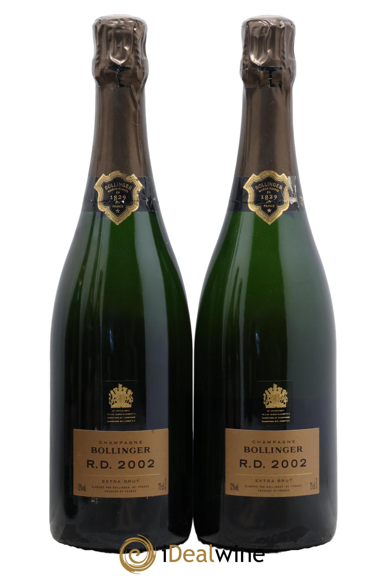 R.D. Extra-Brut Bollinger 2002 - Lot of 2 bottles - 0