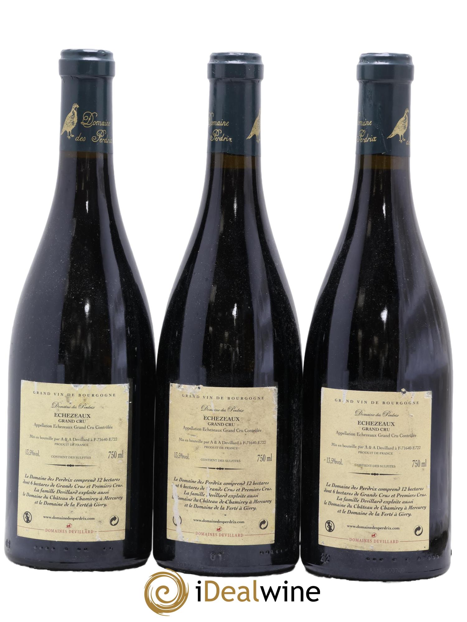 Echezeaux Grand Cru Perdrix (Domaine des) 2009 - Lotto di 3 bottiglie - 1