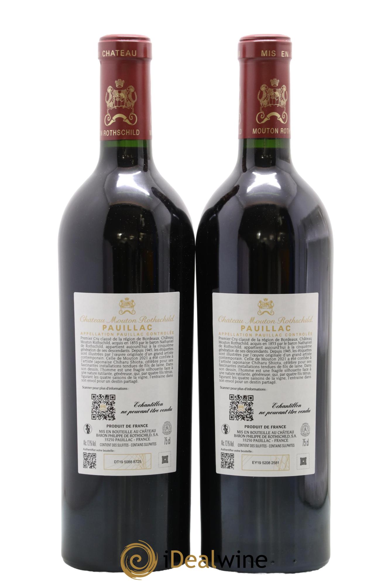 Château Mouton Rothschild 1er Grand Cru Classé 2021 - Lot de 2 bouteilles - 1