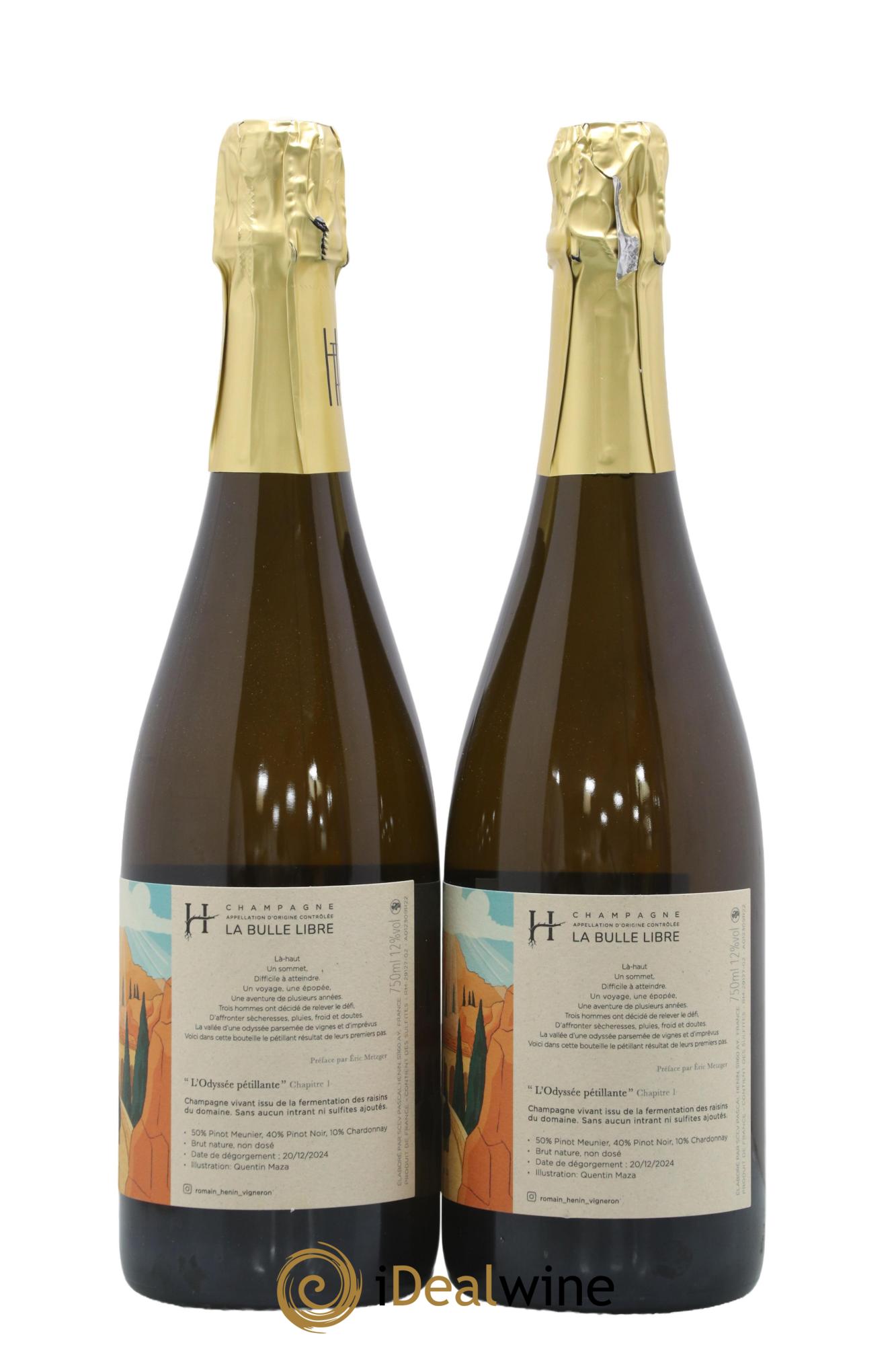 L'Odyssée Pétillante Chapitre 1 Romain Henin - Lot of 2 bottles - 1