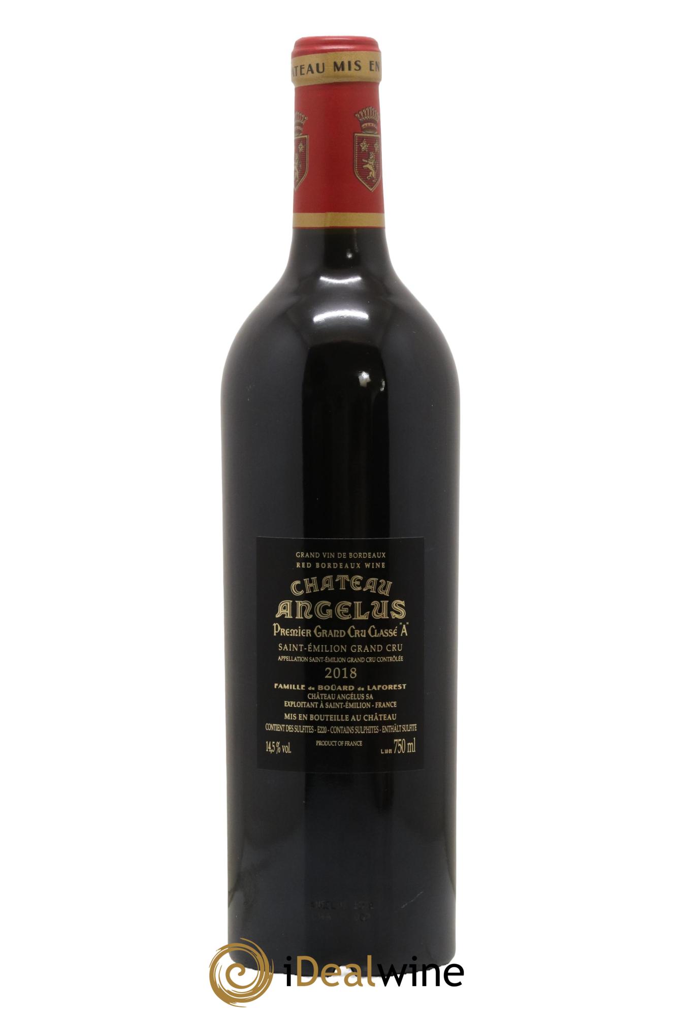 Château Angélus 1er Grand Cru Classé A 2018 - Lot de 1 bouteille - 1