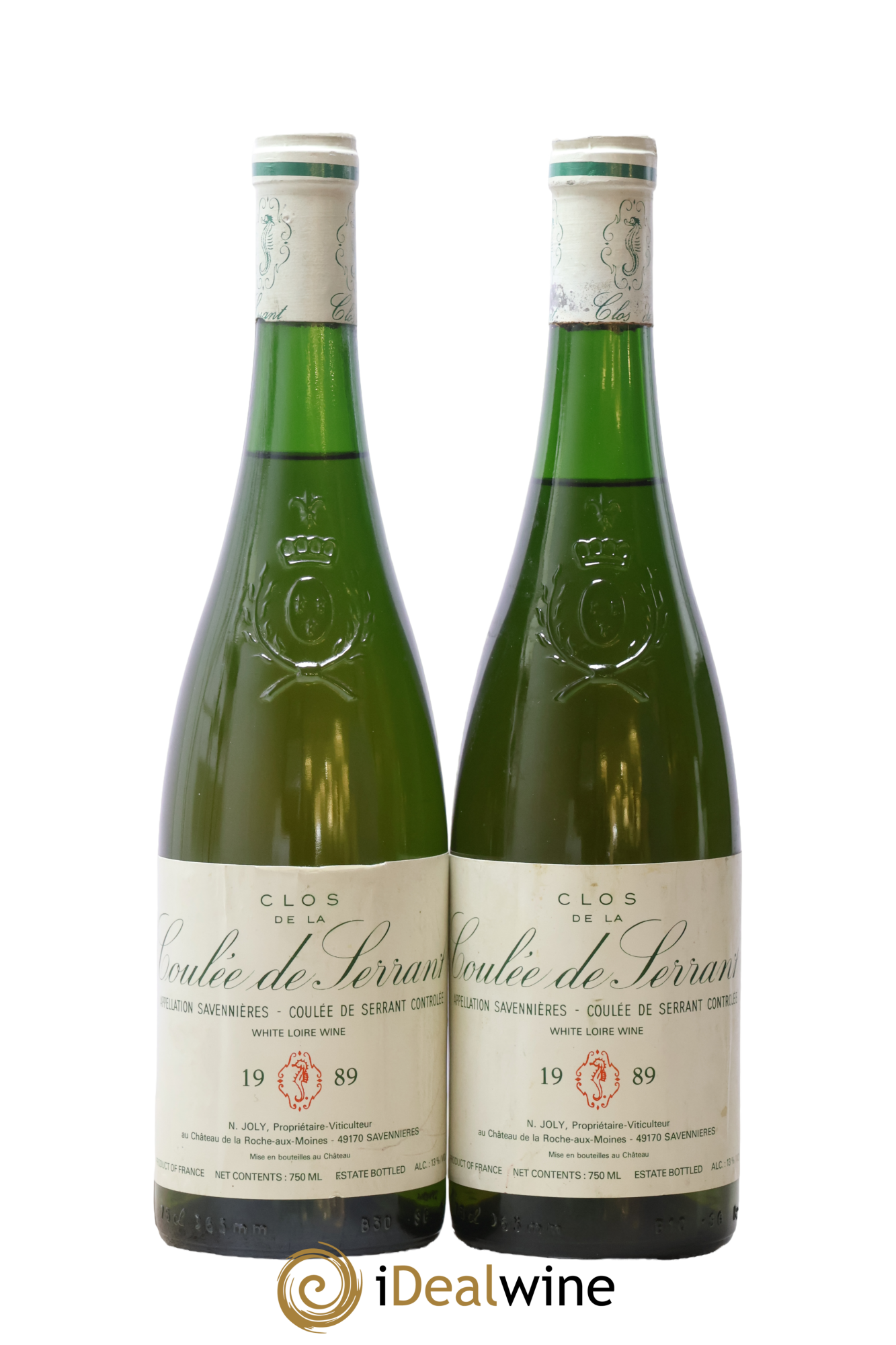 Savennières Clos de la Coulée de Serrant Vignobles de la Coulée de Serrant - Nicolas Joly 1989 - Posten von 2 Flaschen - 0