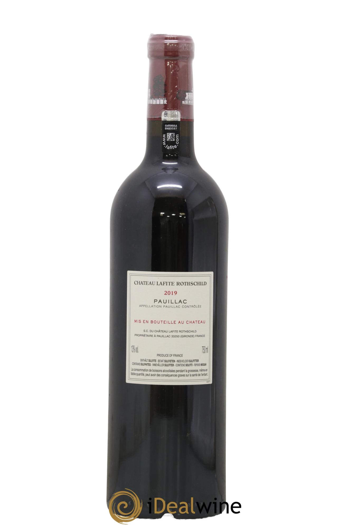 Château Lafite Rothschild 1er Grand Cru Classé 2019 - Lot de 1 bouteille - 1