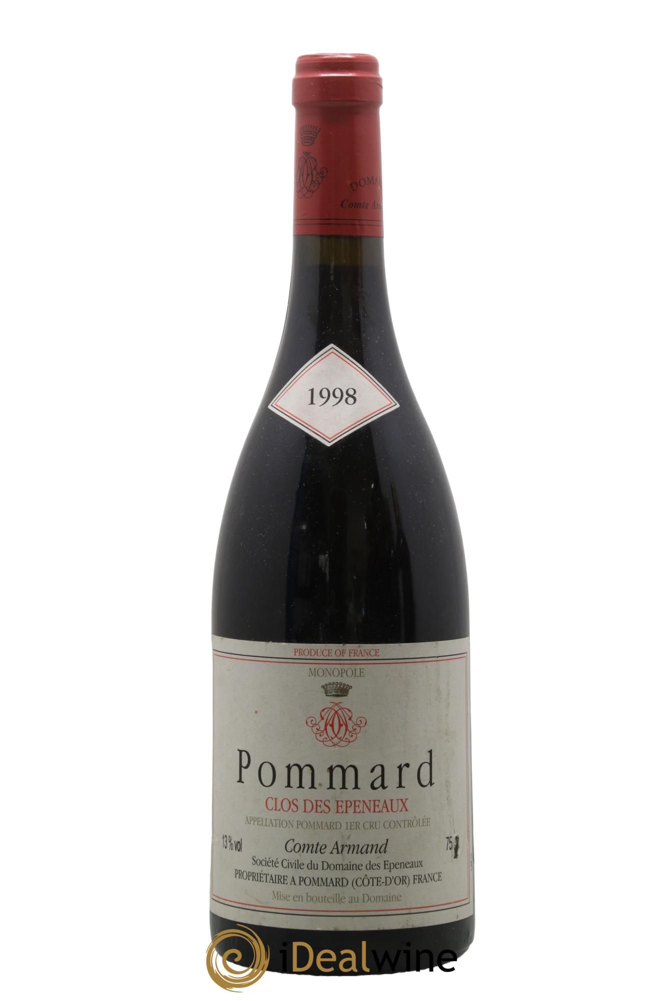 Pommard 1er Cru Clos des Epeneaux Comte Armand 1998 - Lotto di 1 bottiglia - 0