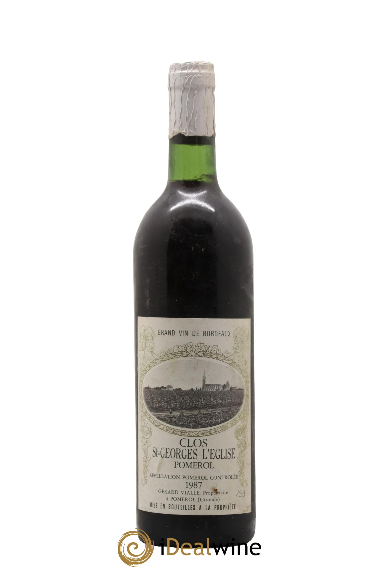 Pomerol Clos St Georges L Eglise Gerard Vielle 1987 - Lot de 1 bouteille - 0
